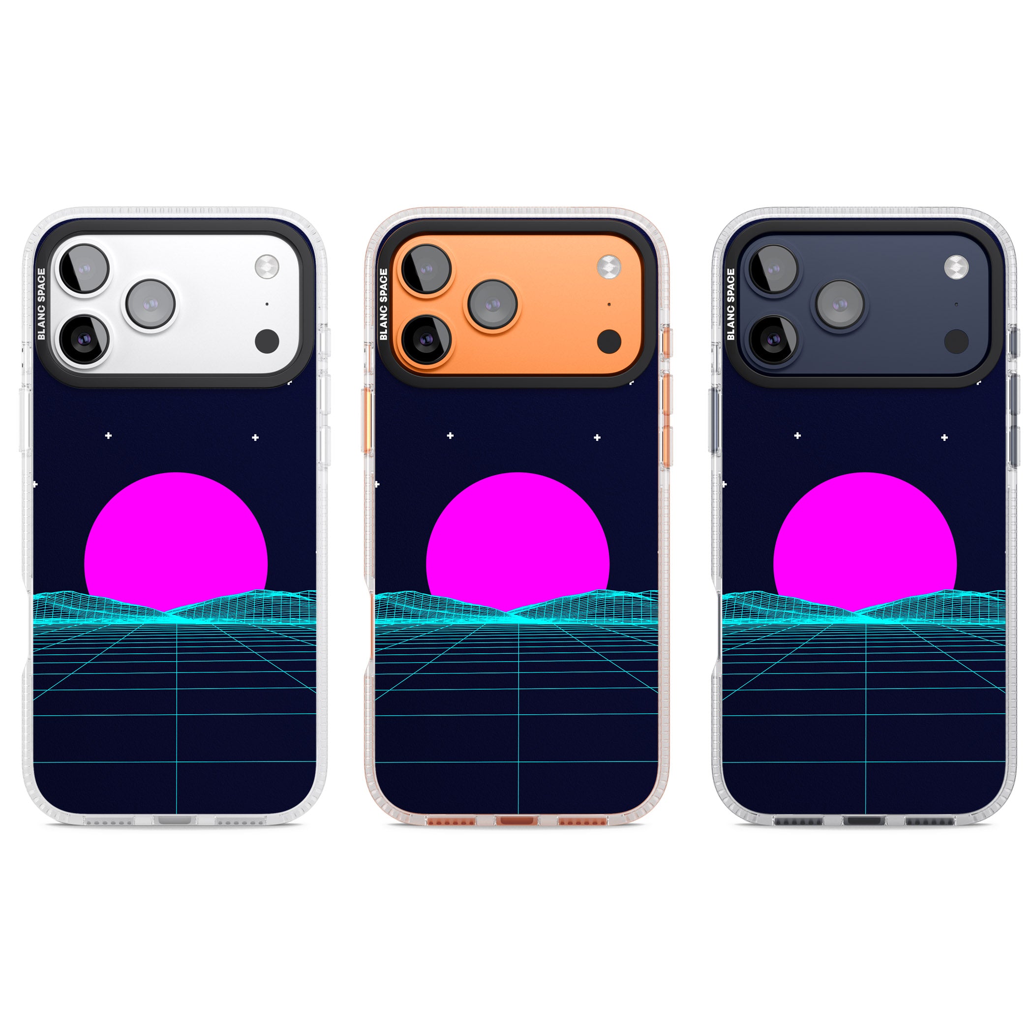 Miami Sunset Vaporwave iPhone 17 Pro Impact Air Clear Phone Case APT Impact Protection