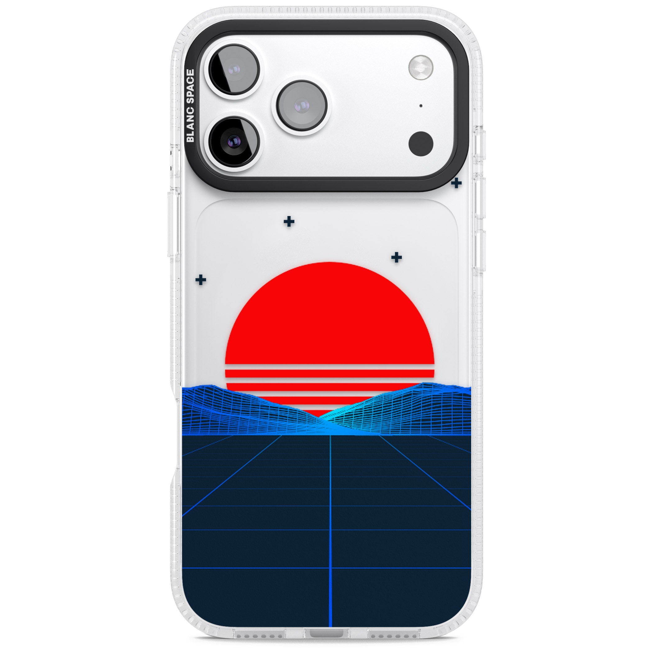 Japanese Sunset Vaporwave iPhone 17 Pro Impact Air Clear Phone Case