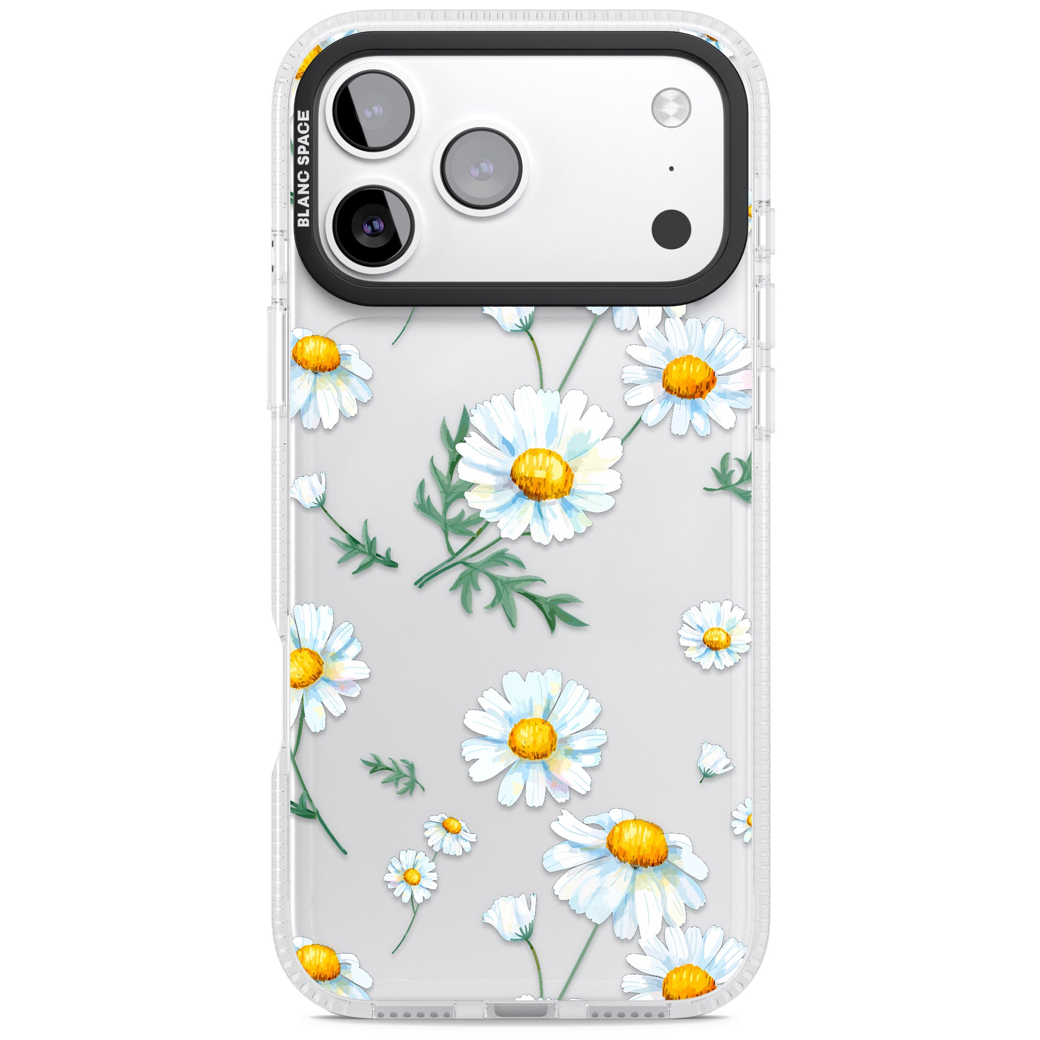Vintage Painted Daisies iPhone 17 Pro Max Impact Air Clear Phone Case