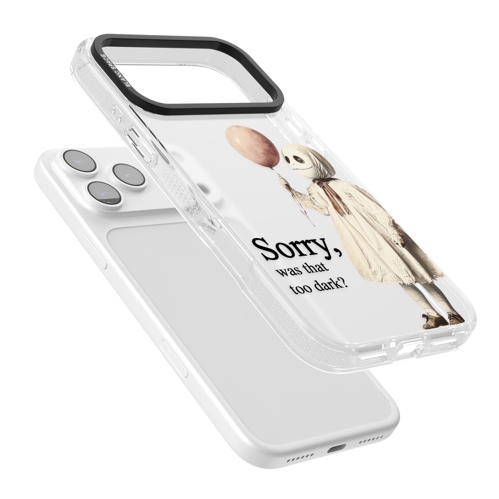 Sorry Was That Too Dark iPhone 17 Pro Impact Air Clear Phone Case Colours