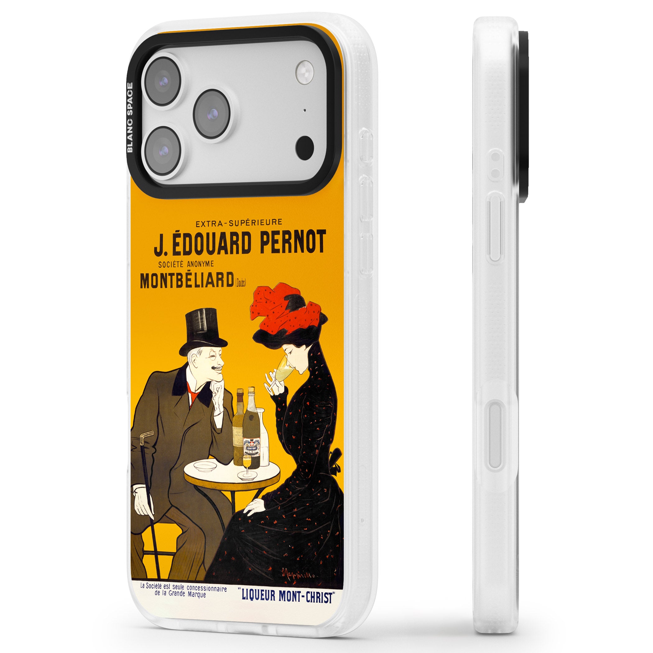 Absinthe, J.Edouard Pernot Poster iPhone 17 Pro Impact Air Clear Phone Case Side Profile