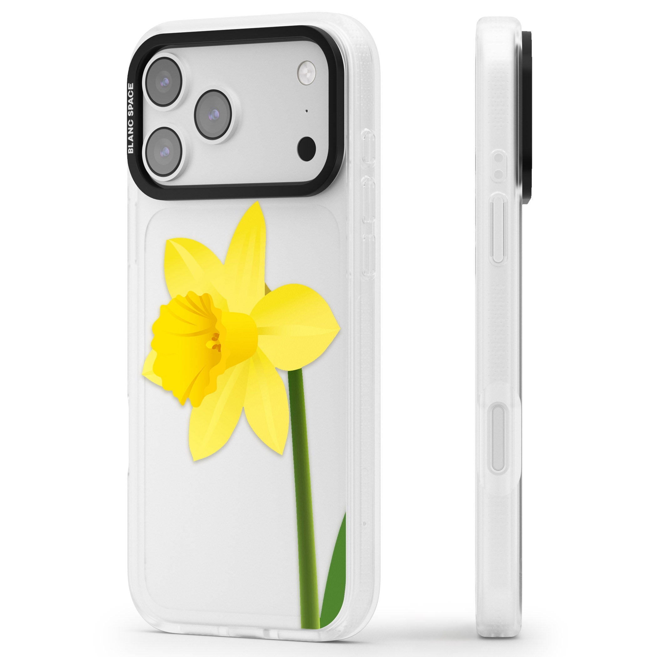 Daffodil iPhone 17 Pro Max Impact Air Clear Phone Case Side Profile