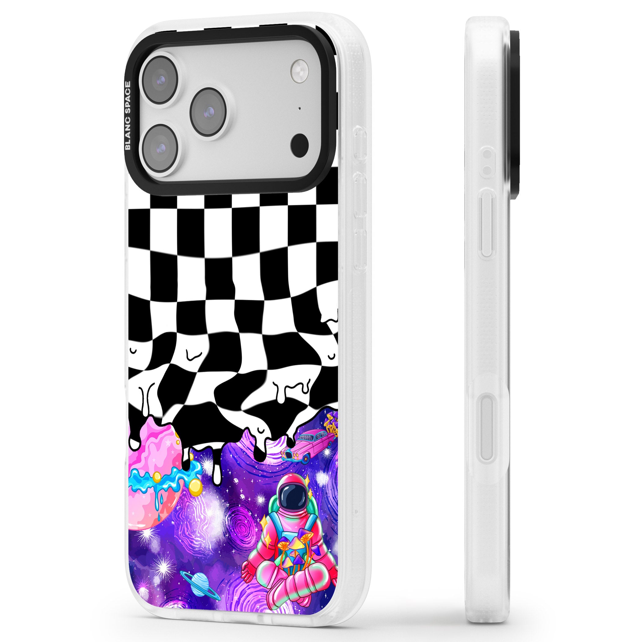 Washed Out iPhone 17 Pro Max Impact Air Clear Phone Case Side Profile