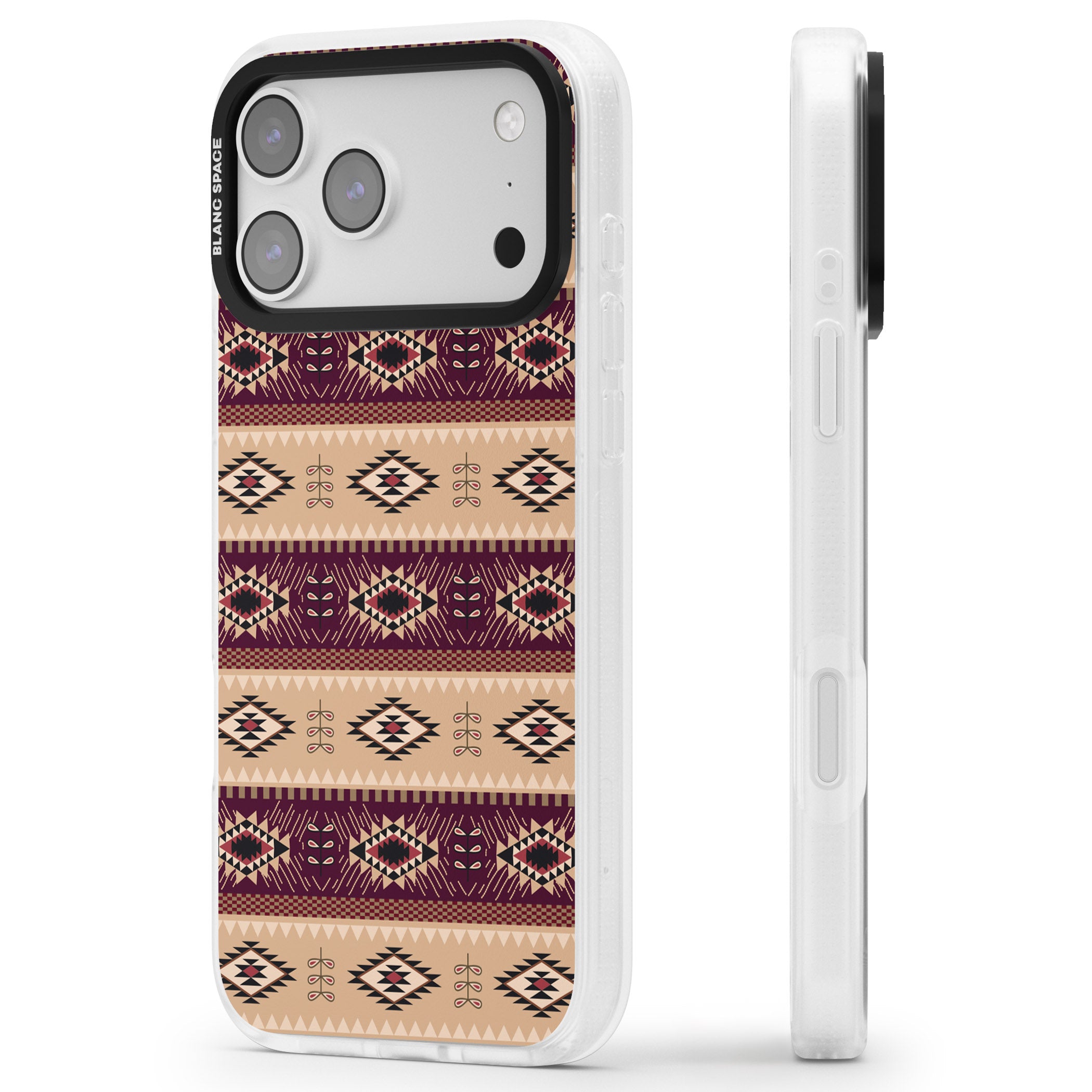 Western Poncho iPhone 17 Pro Max Impact Air Clear Phone Case Side Profile