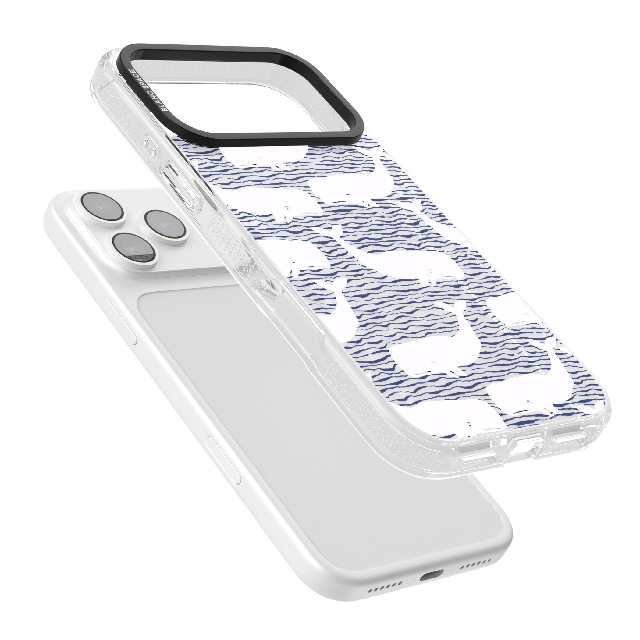 Whale Wave iPhone 17 Pro Impact Air Clear Phone Case Colours