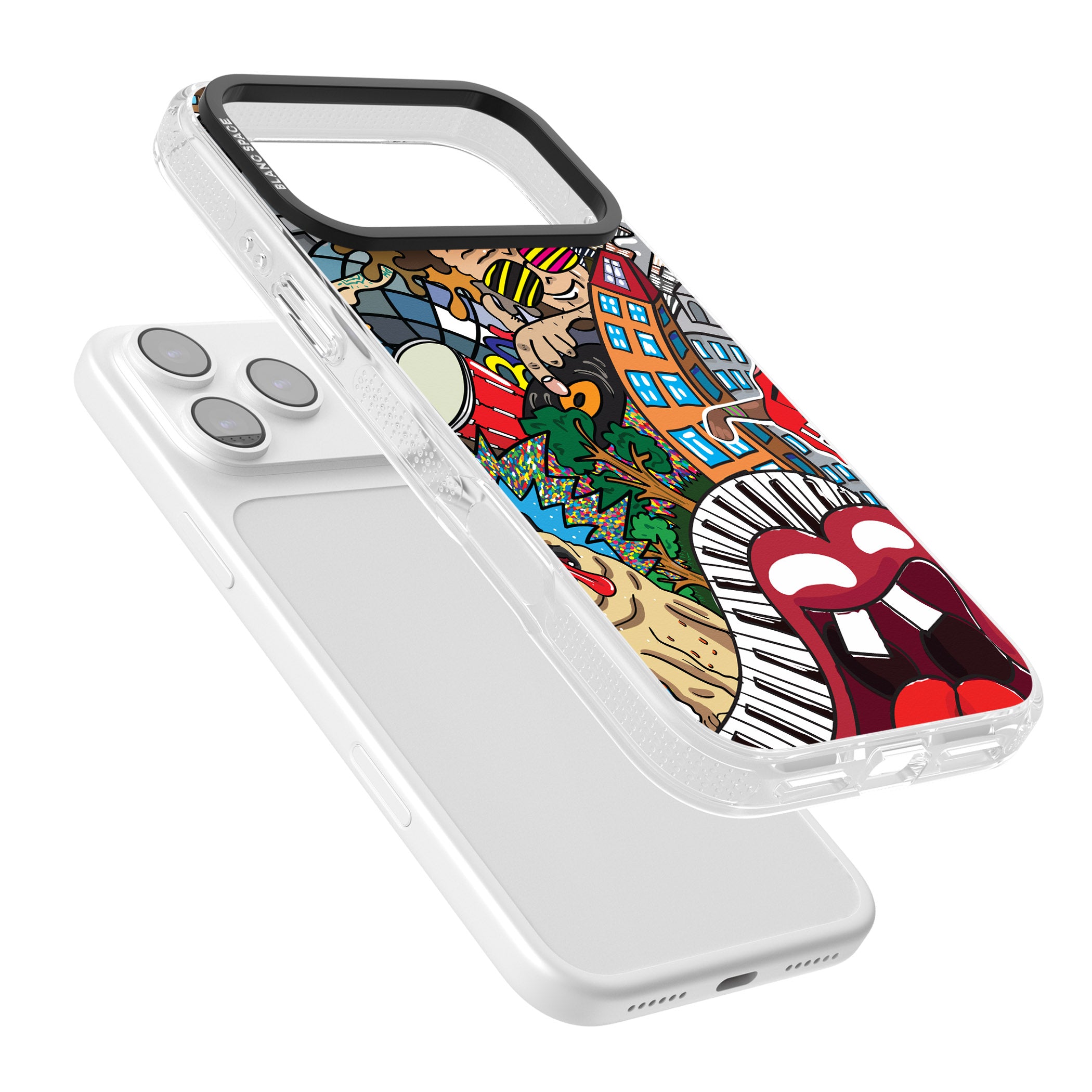 Funky Music City iPhone 17 Pro Impact Air Clear Phone Case Colours