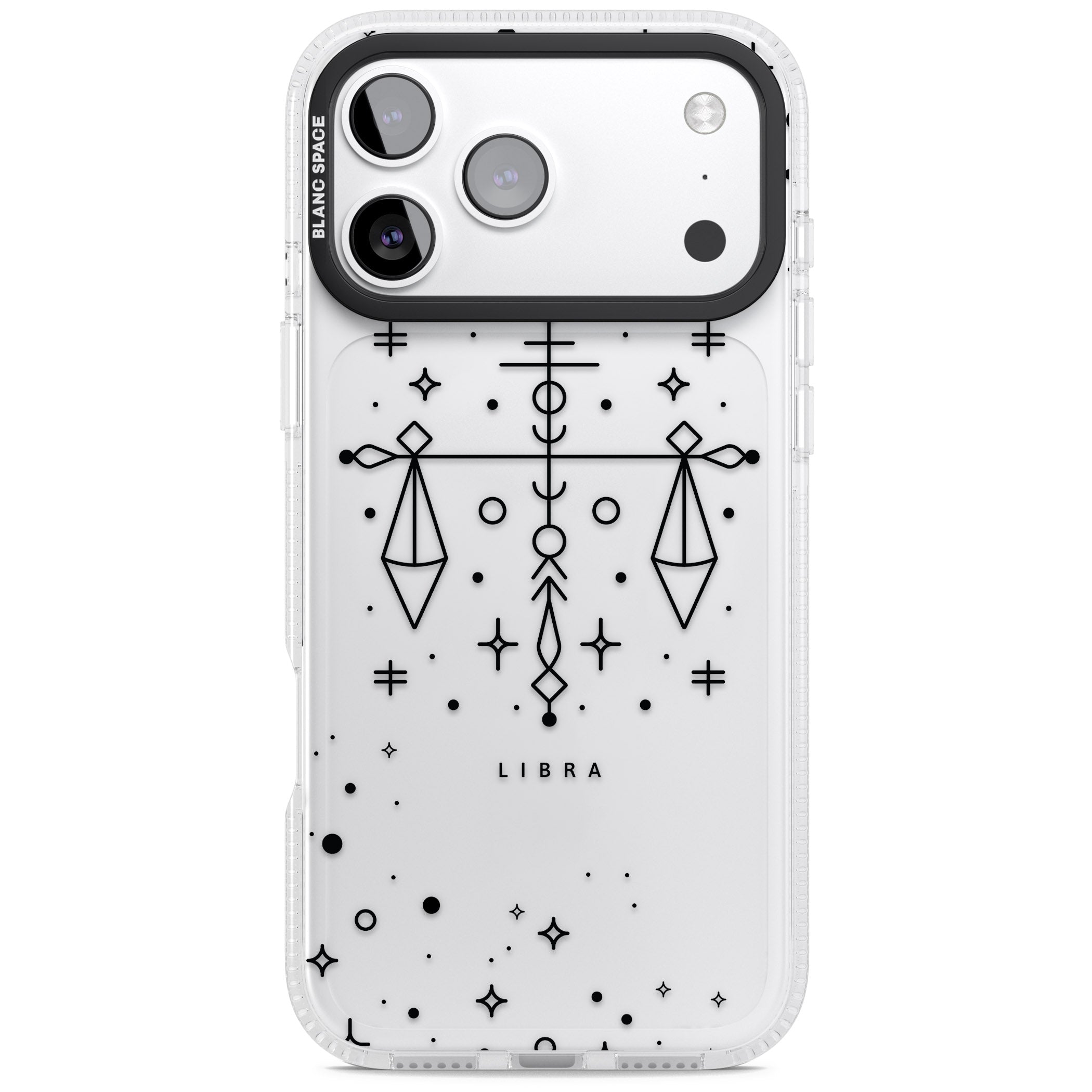 Libra Abstract Zodiac iPhone 17 Pro Impact Air Clear Phone Case