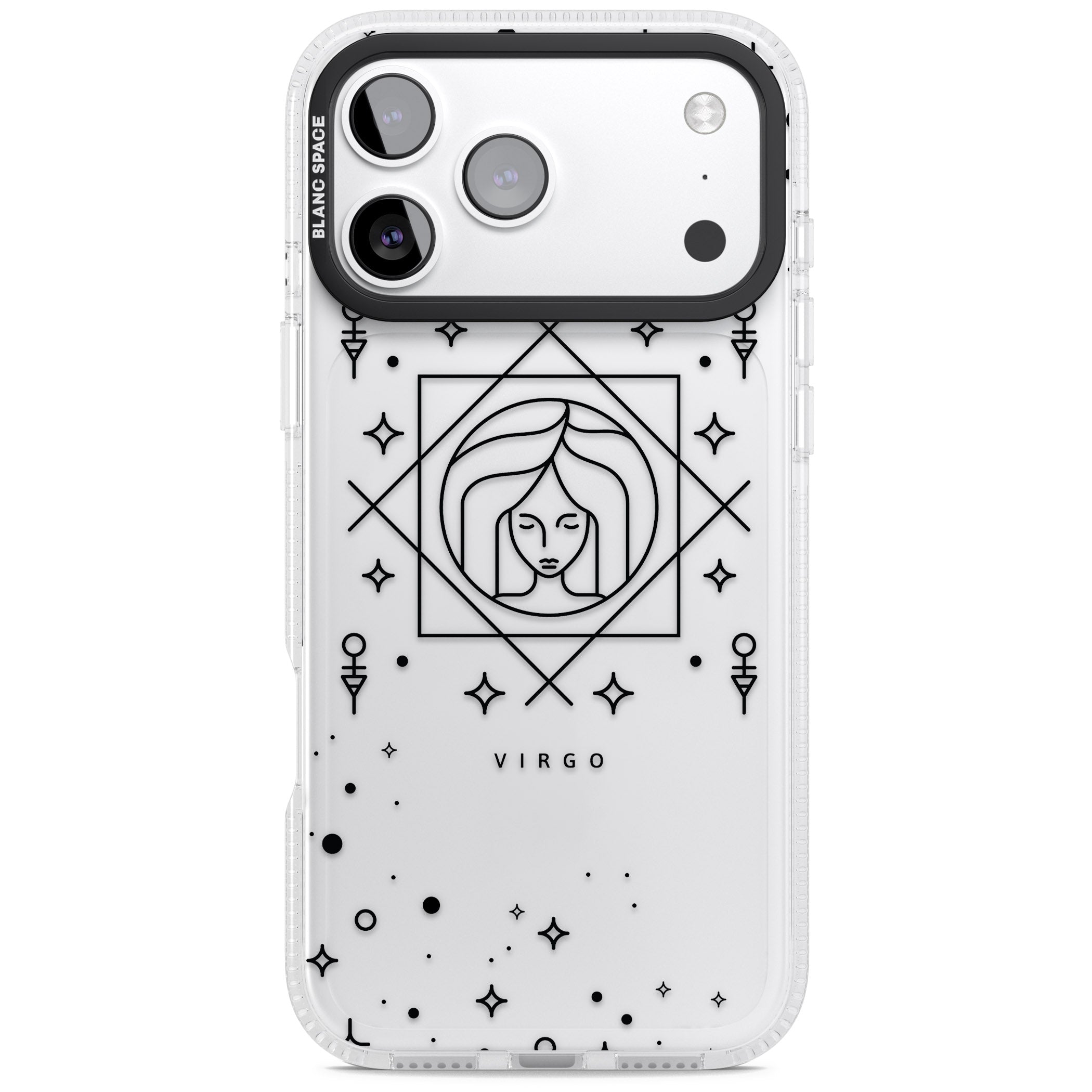 Virgo Emblem iPhone 17 Pro Max Impact Air Clear Phone Case