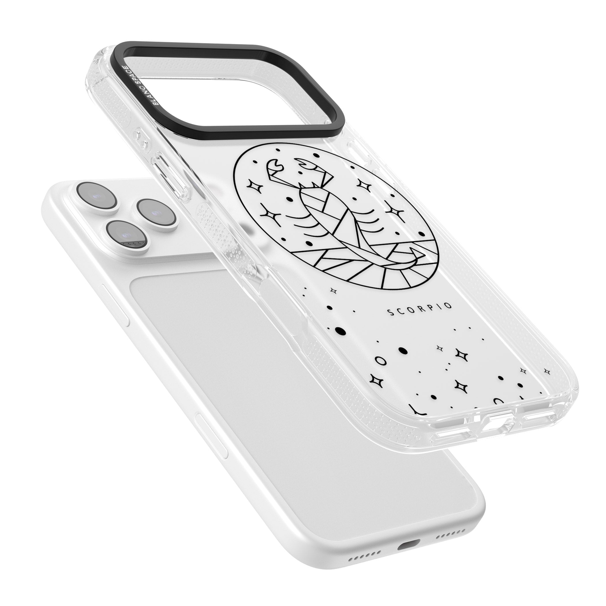 Scorpio Emblem Cosmic Design iPhone 17 Pro Max Impact Air Clear Phone Case Colours