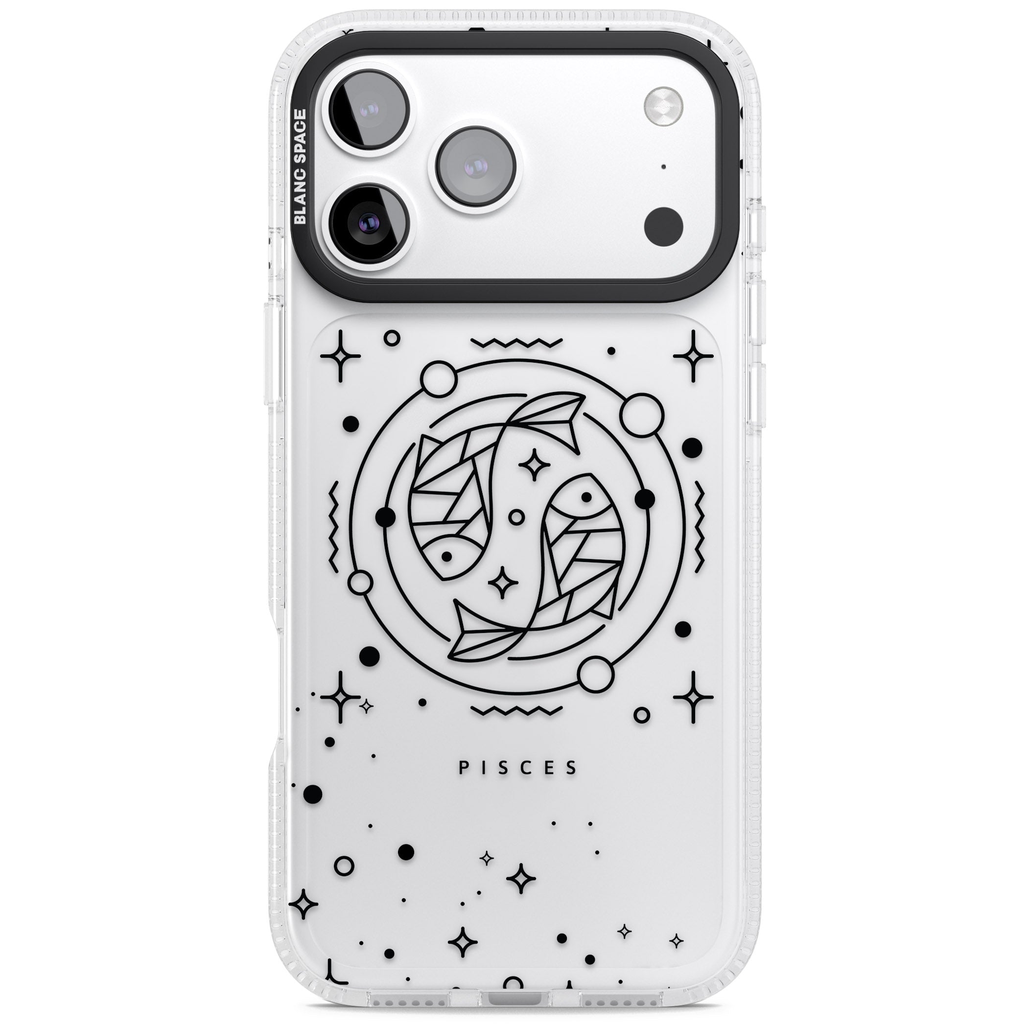 Pisces Emblem Transparent iPhone 17 Pro Impact Air Clear Phone Case
