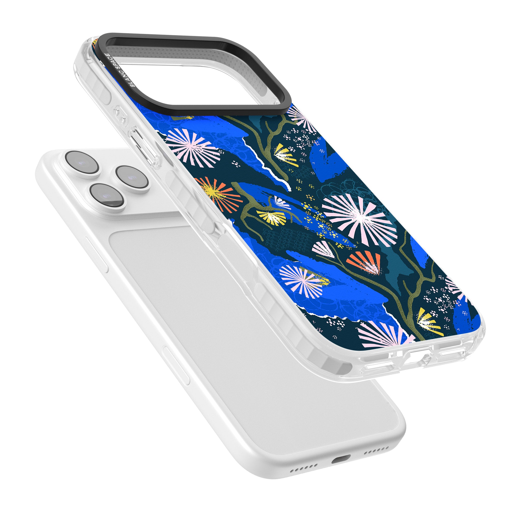 Dark Botanicals Abstract Pattern iPhone 17 Pro Impact Clear Phone Case Colours