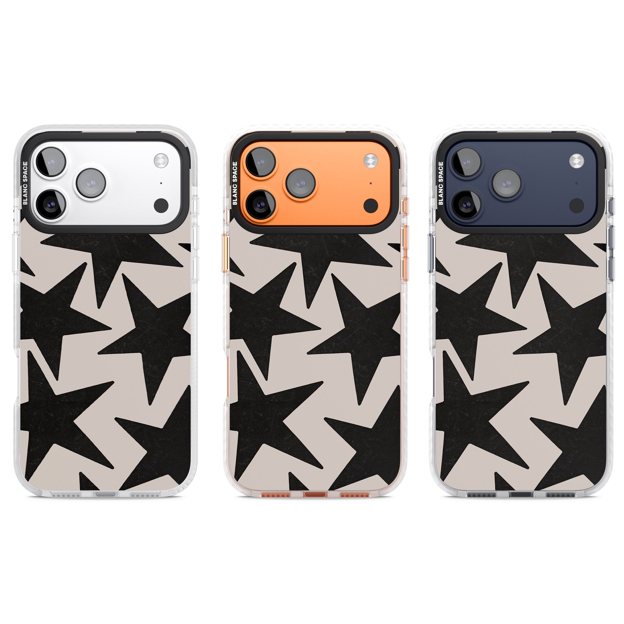 Black Superstars iPhone 17 Pro Impact Clear Phone Case APT Impact Protection