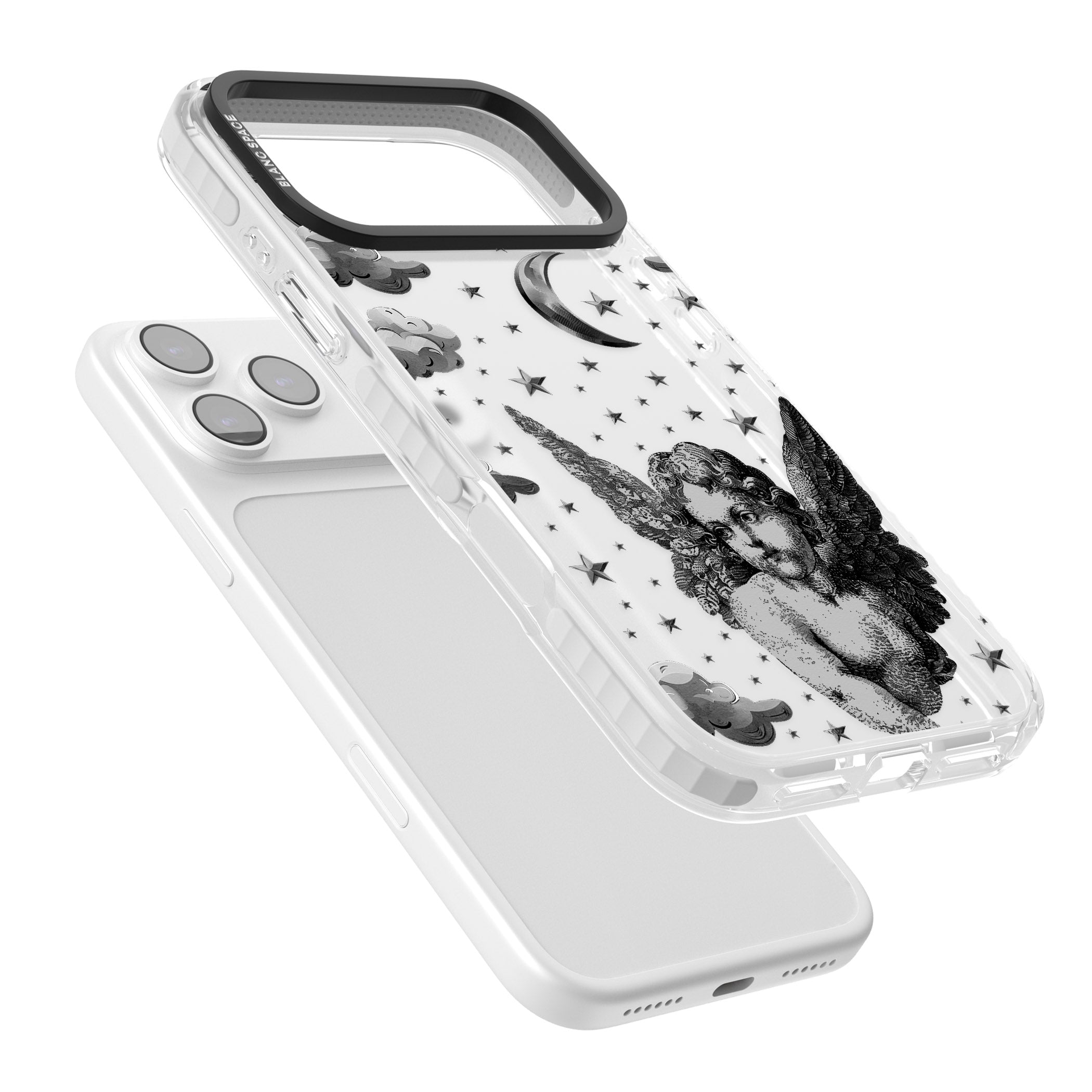 Celestial Cherub iPhone 17 Pro Impact Clear Phone Case Colours