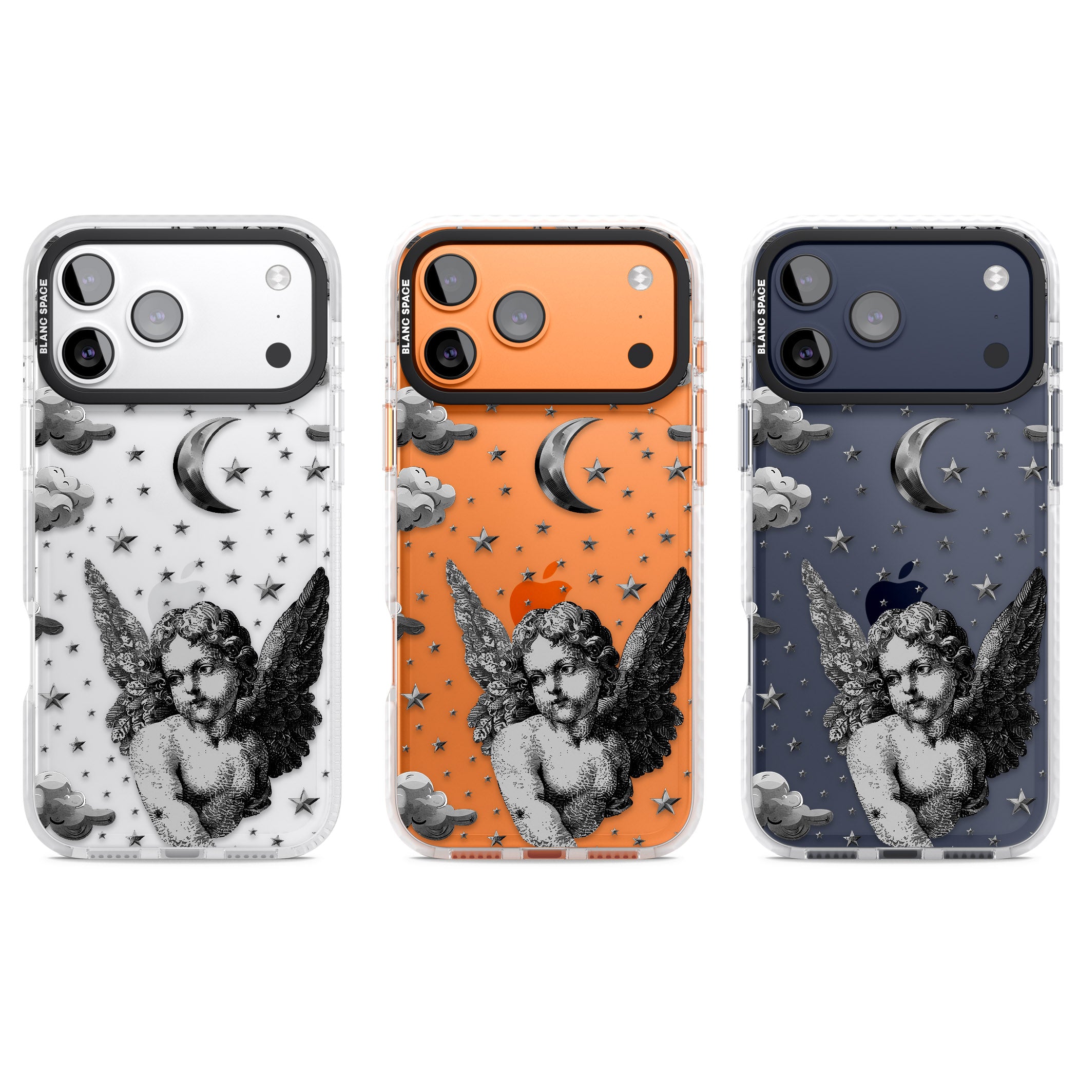 Celestial Cherub iPhone 17 Pro Impact Clear Phone Case APT Impact Protection