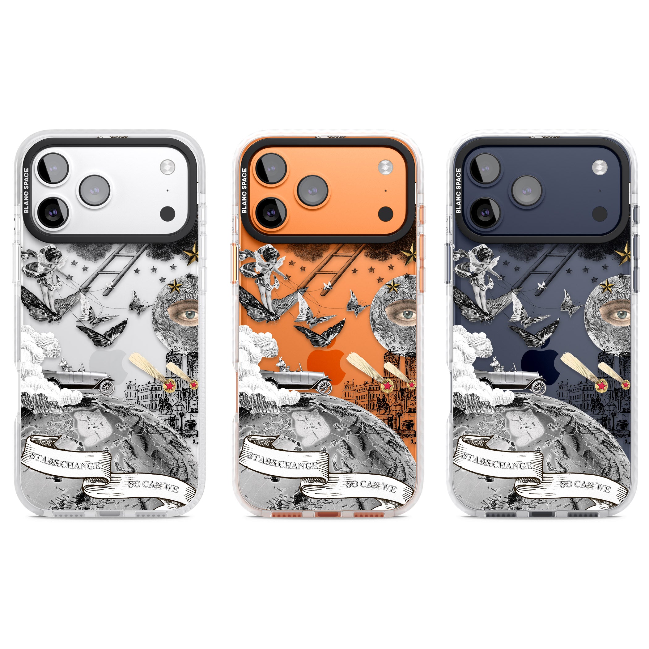 Stars Change So Can We iPhone 17 Pro Impact Clear Phone Case APT Impact Protection