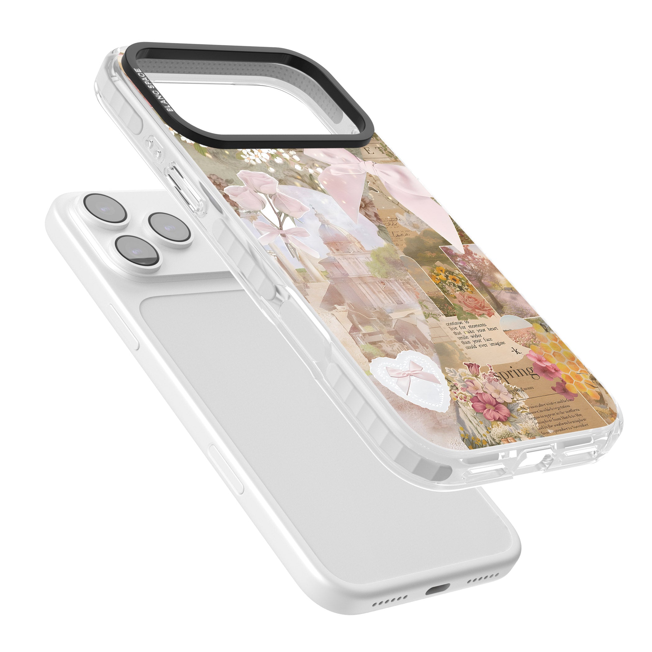 Coquette Collage iPhone 17 Pro Impact Clear Phone Case Colours