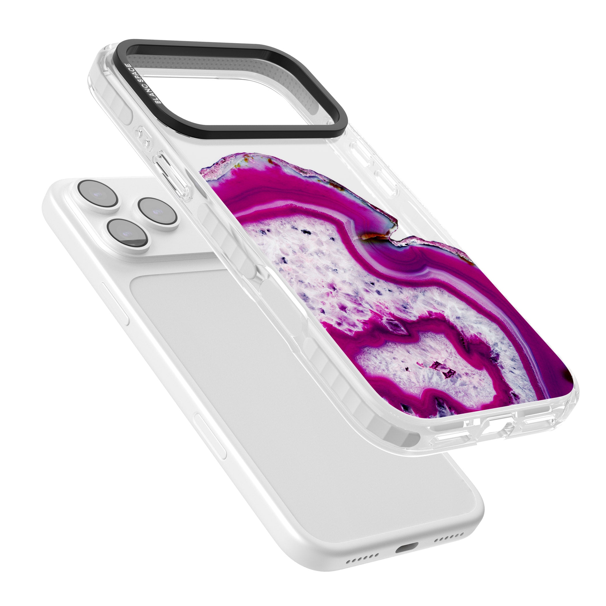Violet Crystal Agate iPhone 17 Pro Impact Clear Phone Case Colours