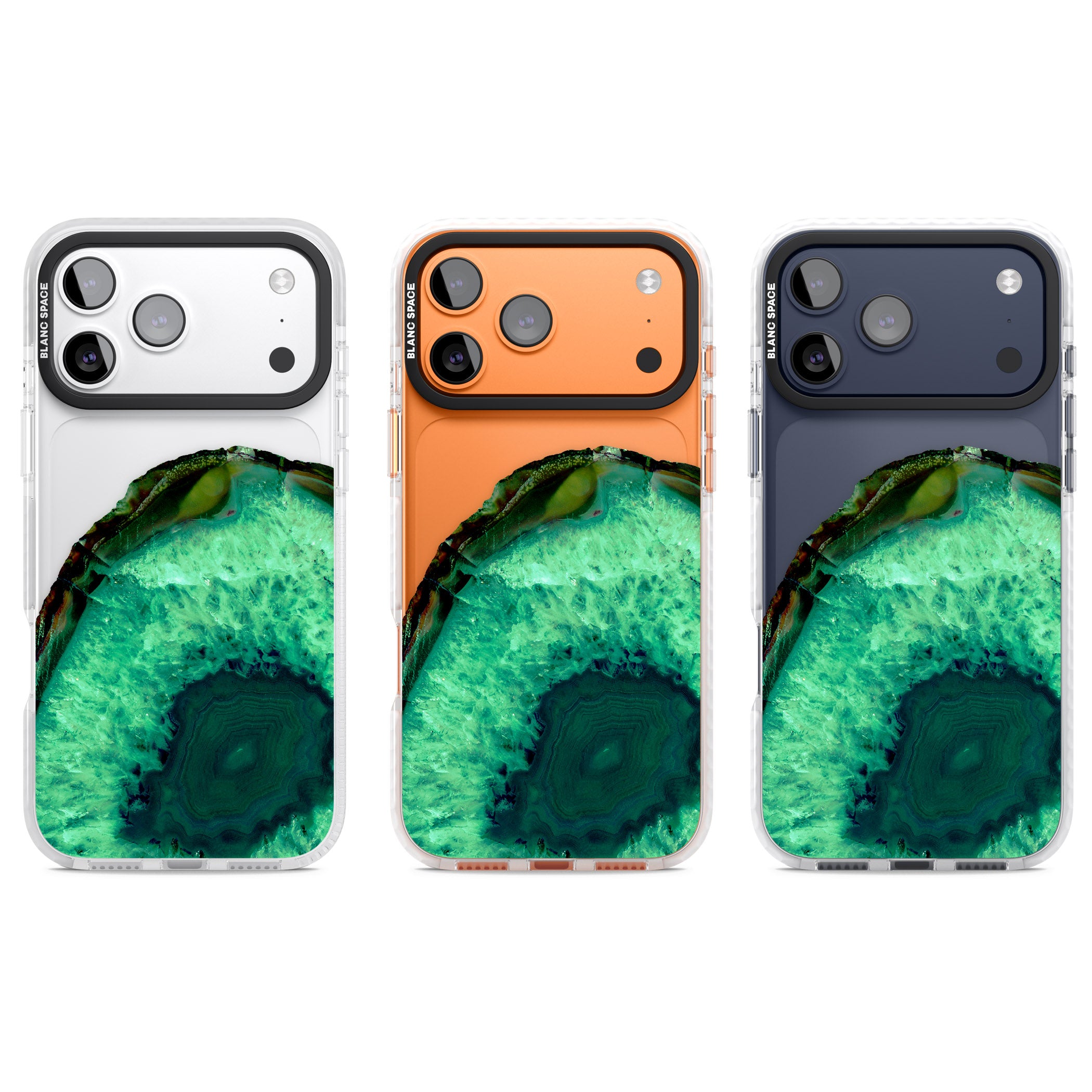 Emerald Geode iPhone 17 Pro Impact Clear Phone Case APT Impact Protection