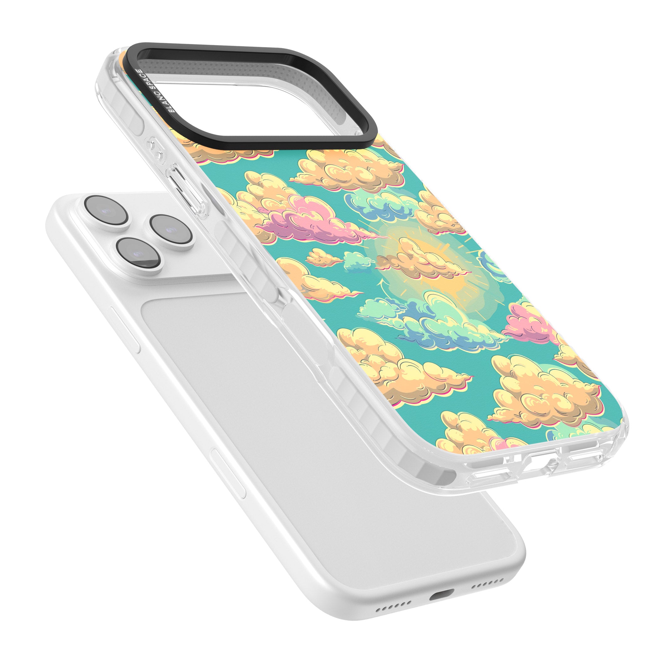 Pastel Clouds iPhone 17 Pro Impact Clear Phone Case Colours