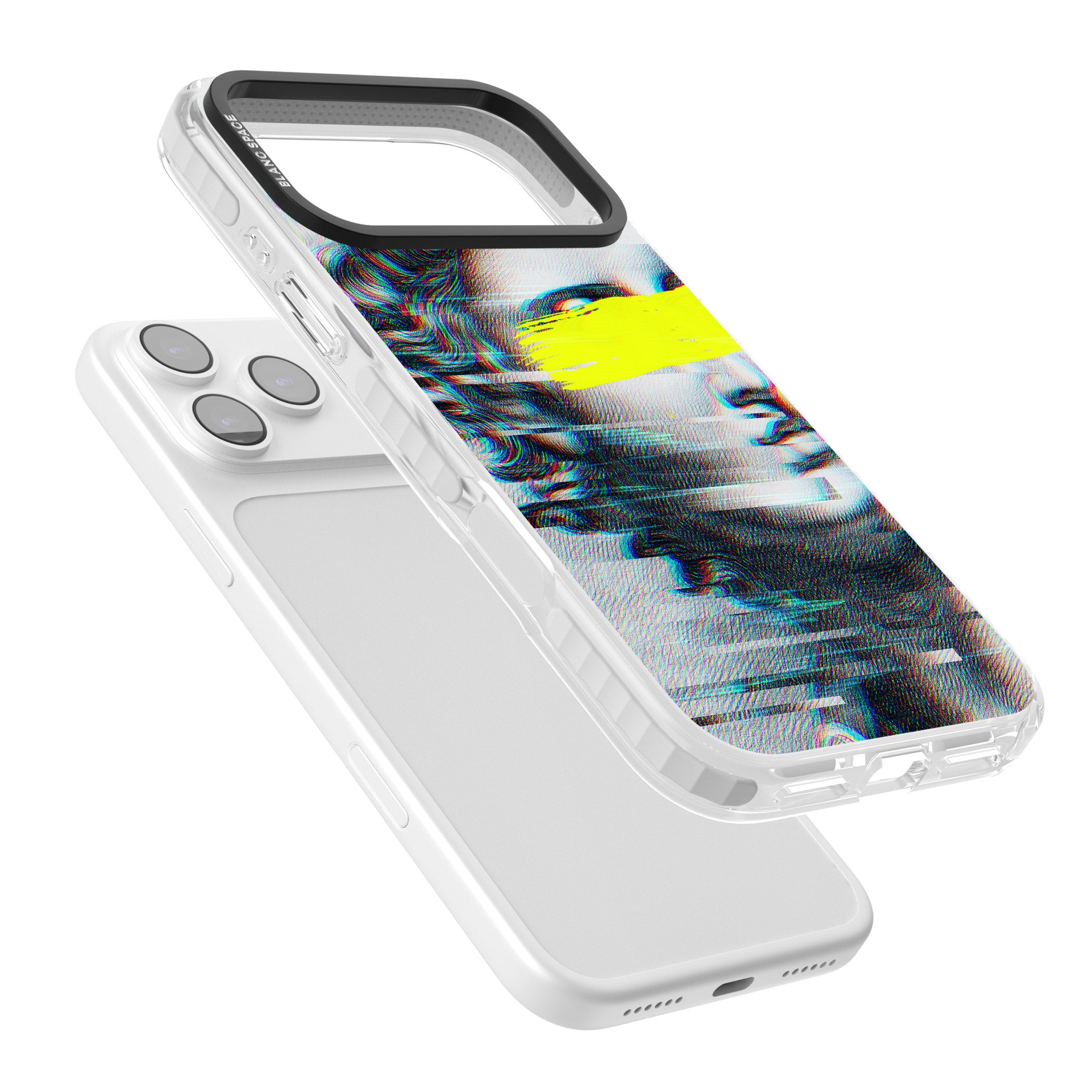 Glitched Fragment iPhone 17 Pro Max Impact Clear Phone Case Colours
