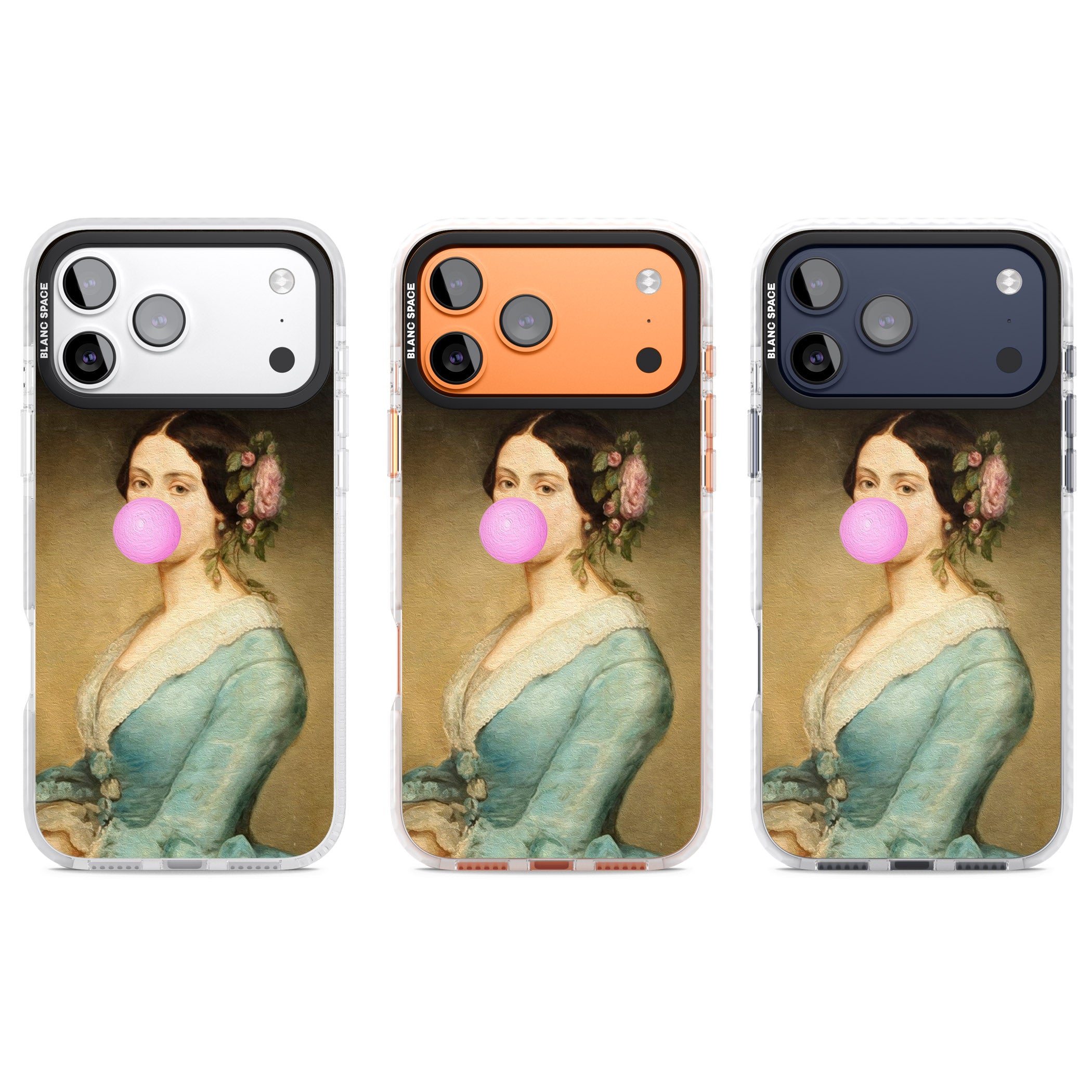 Bubblegum Renaissance iPhone 17 Pro Impact Clear Phone Case APT Impact Protection