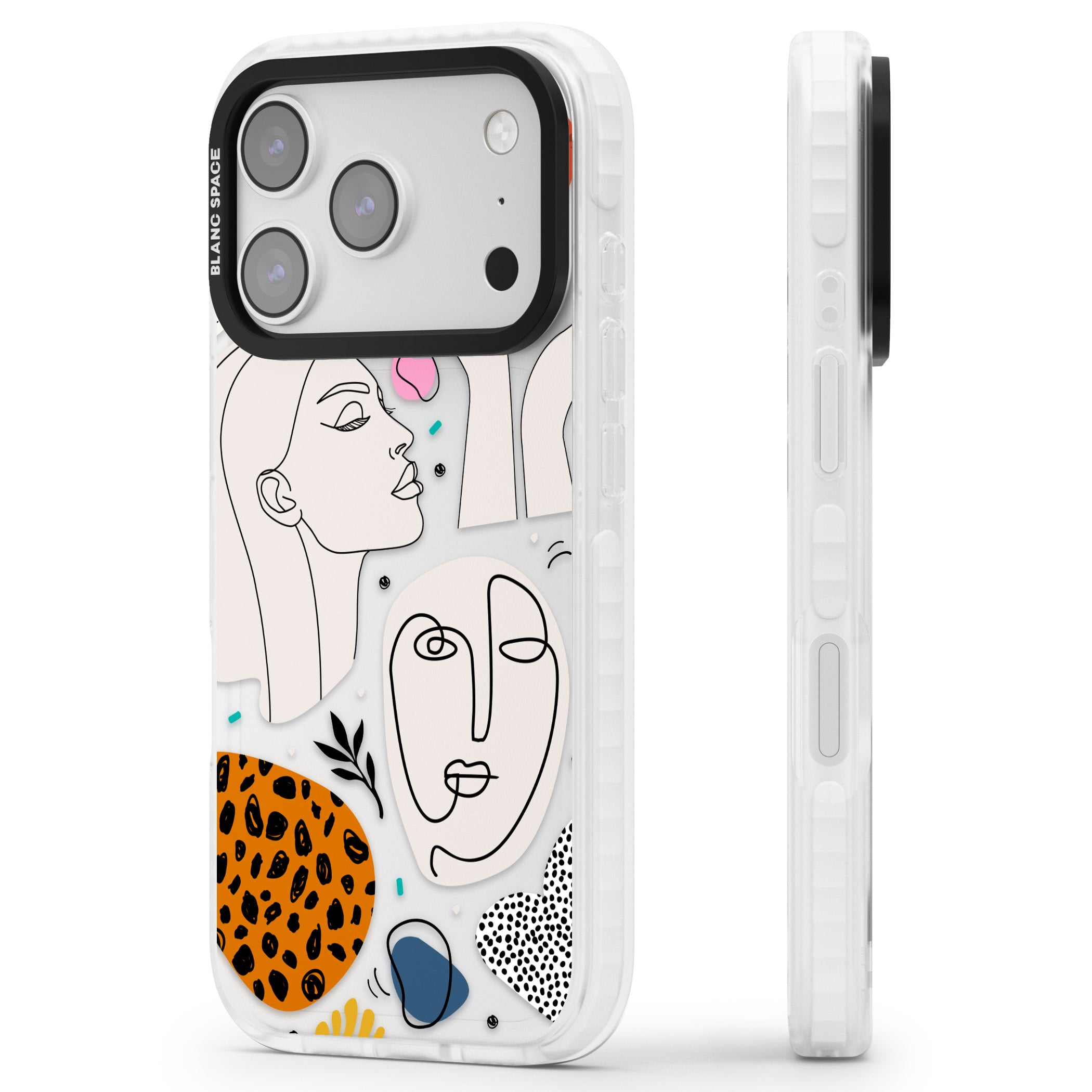 Artistic Expression Scrapbook iPhone 17 Pro Max Impact Clear Phone Case Side Profile