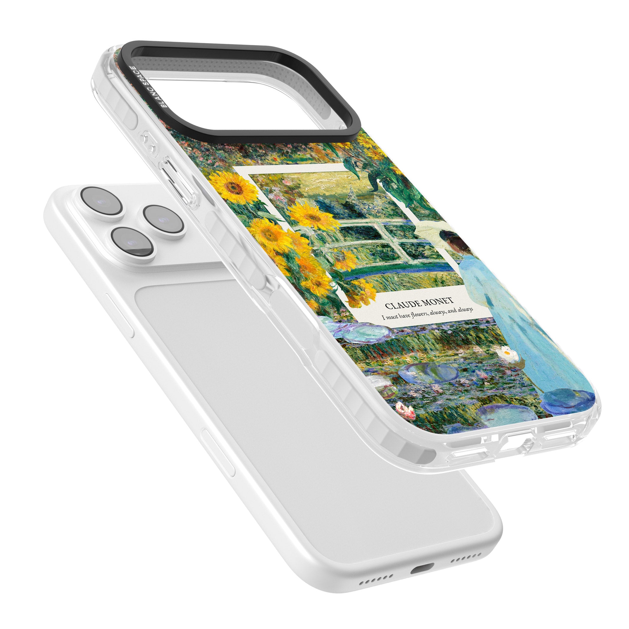 Monet Garden Bridge iPhone 17 Pro Impact Clear Phone Case Colours