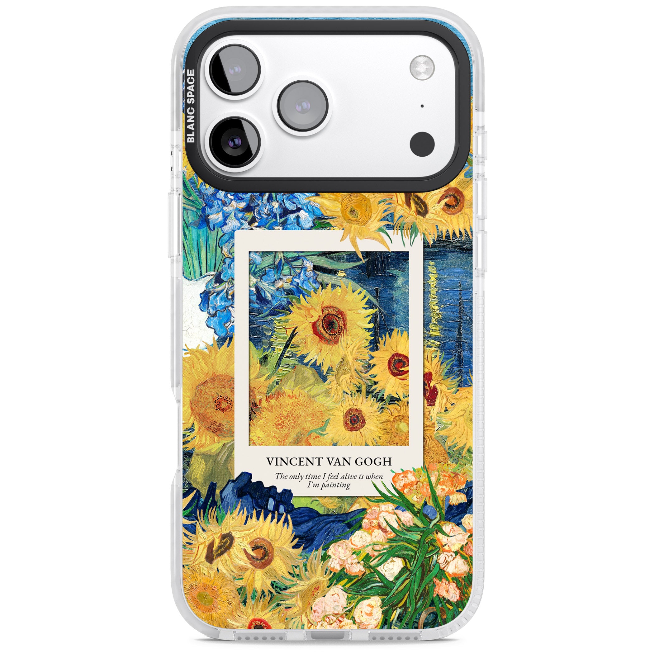 Van Gogh Sunflowers iPhone 17 Pro Max Impact Clear Phone Case
