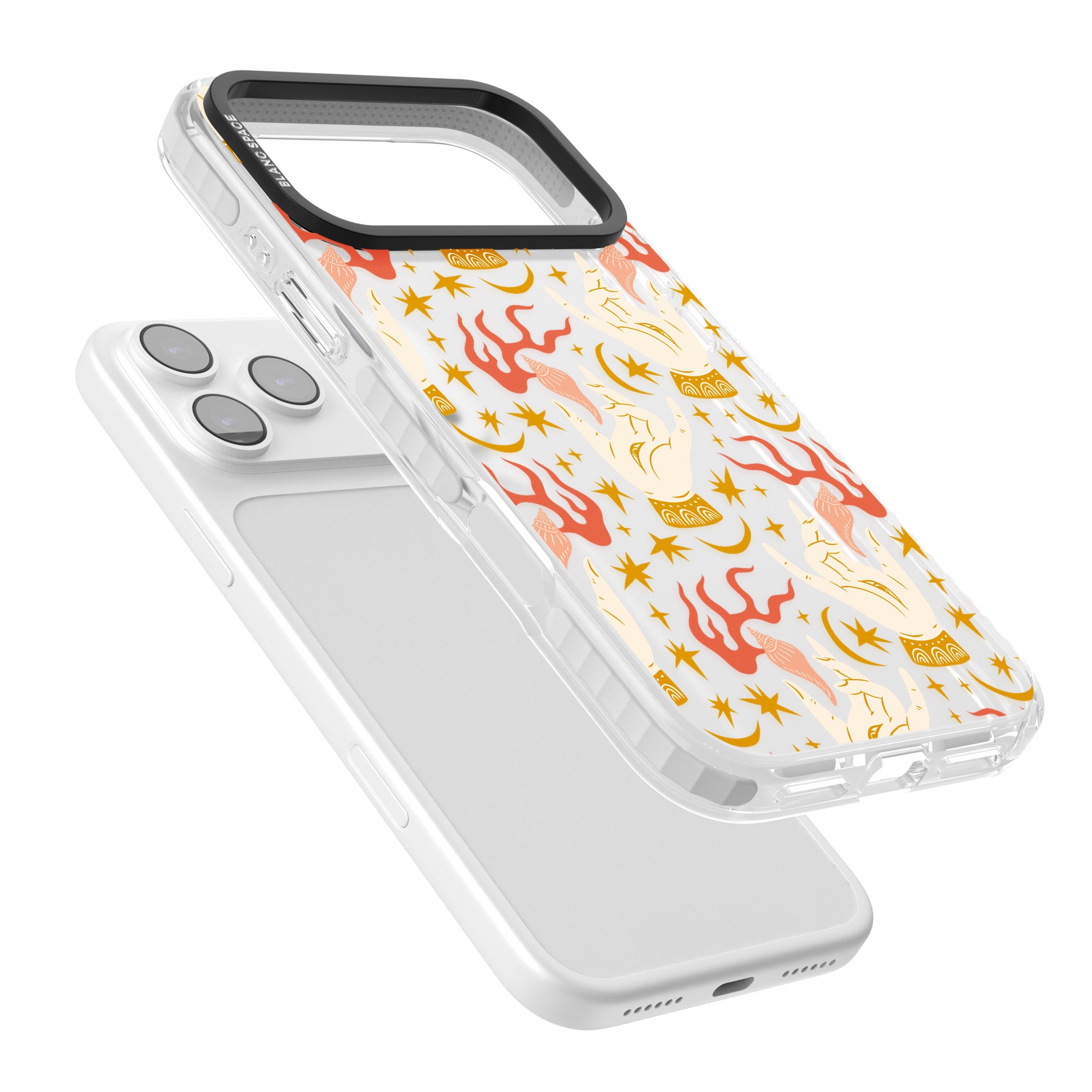 Hand Watcher Pattern iPhone 17 Pro Impact Clear Phone Case Colours