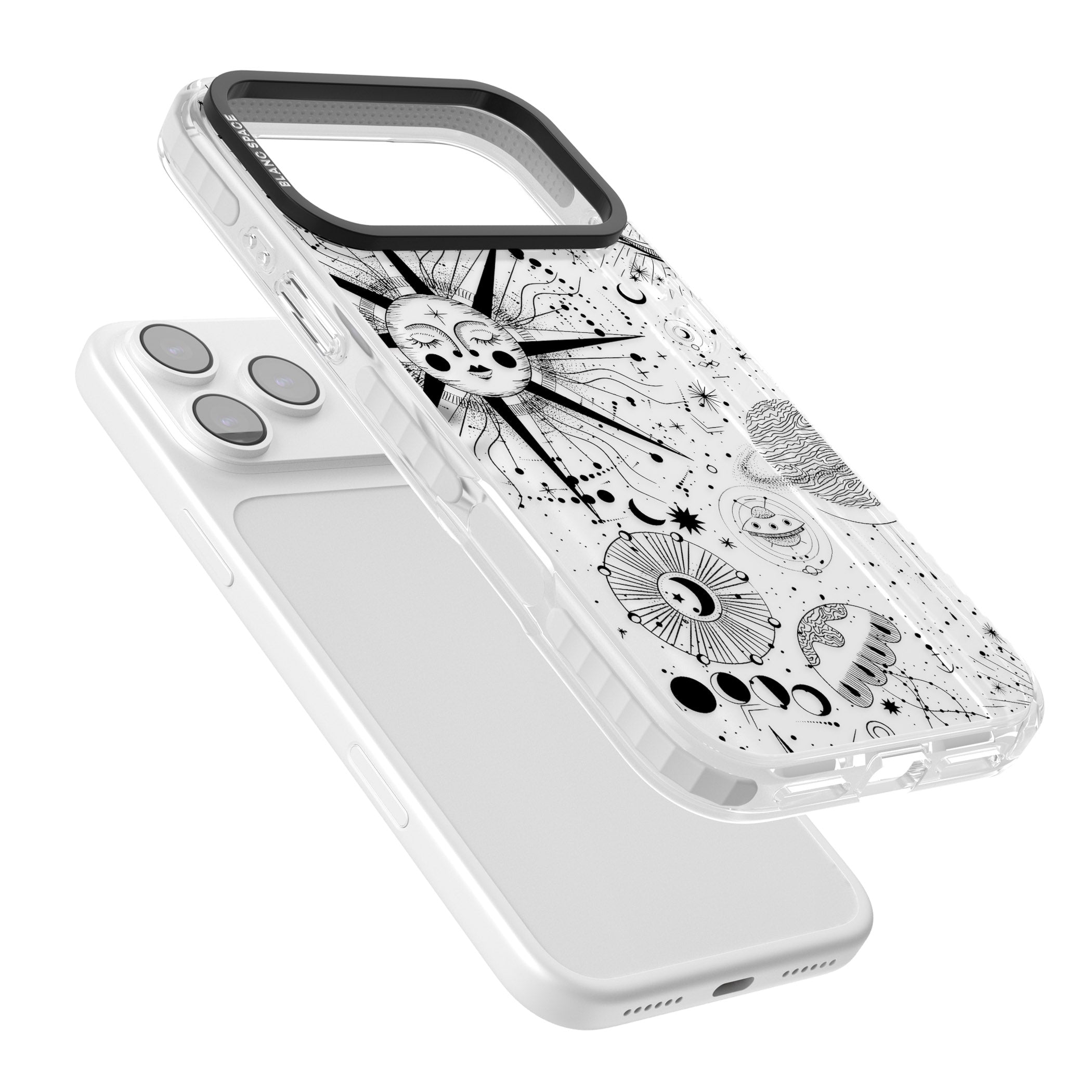 Cosmic Sun Zodiac iPhone 17 Pro Impact Clear Phone Case Colours