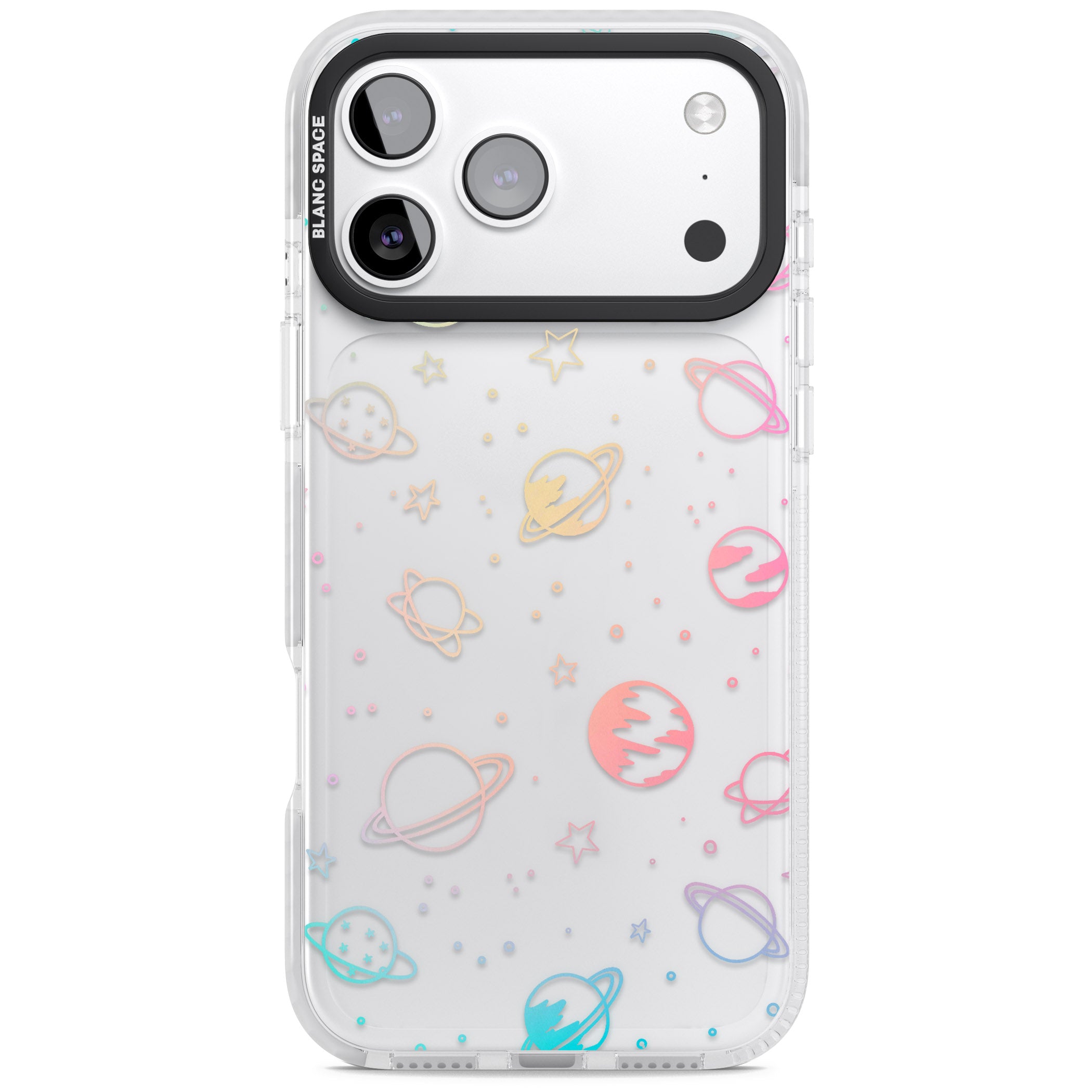 Pastel Space Universe iPhone 17 Pro Max Impact Clear Phone Case