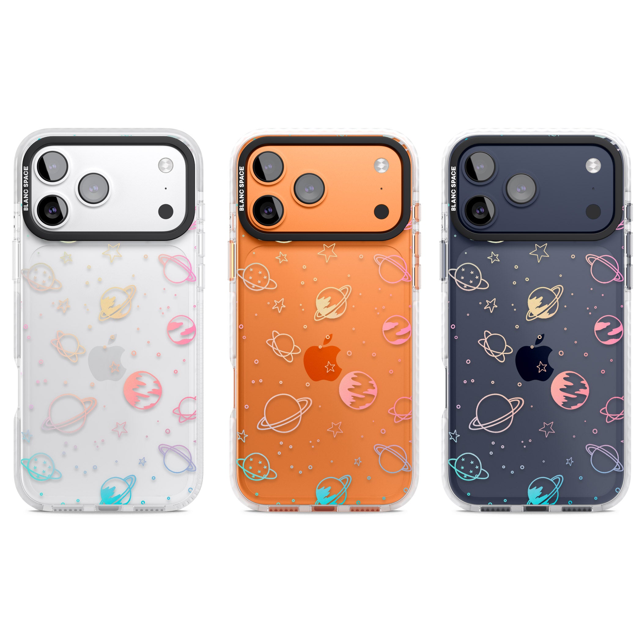 Pastel Space Universe iPhone 17 Pro Impact Clear Phone Case APT Impact Protection