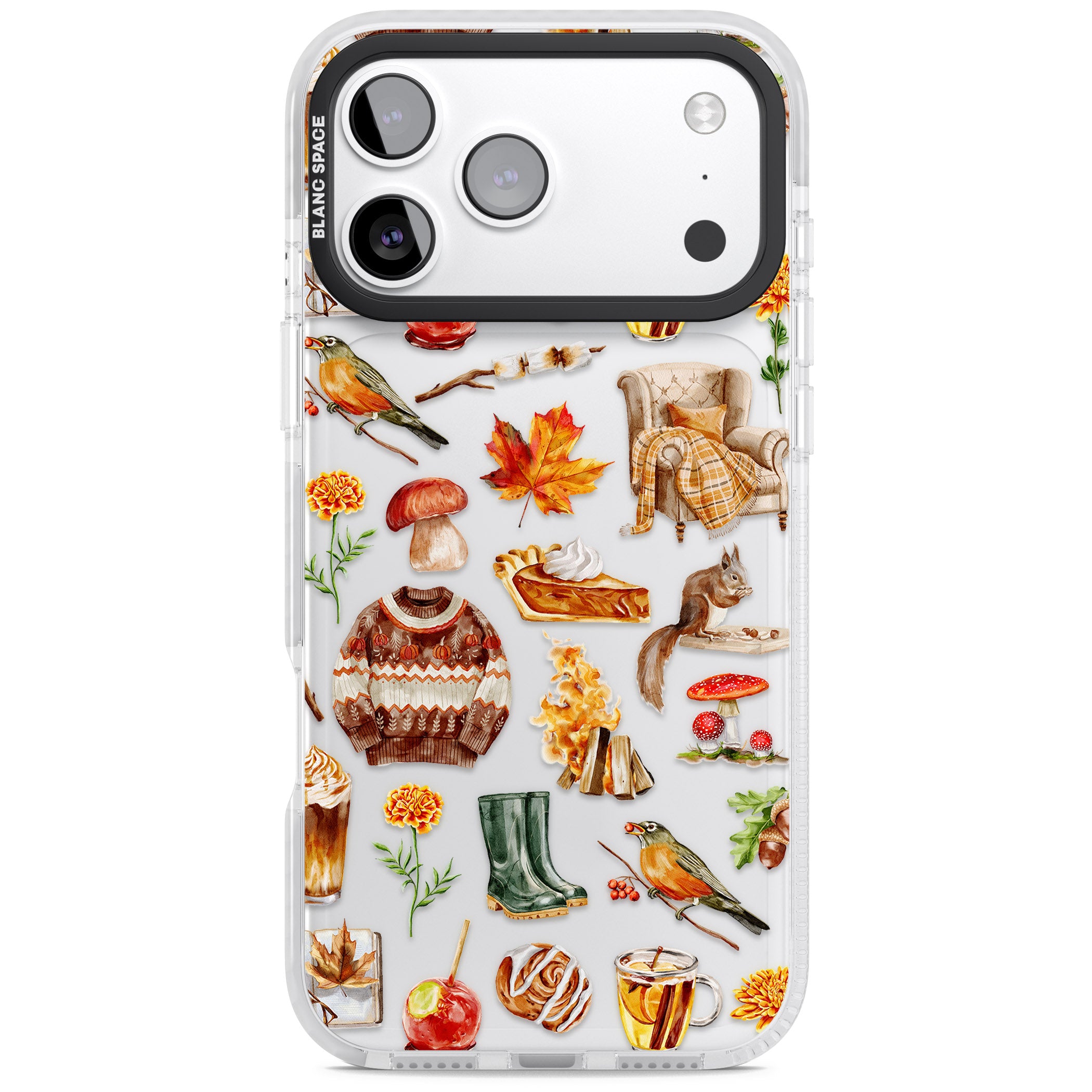 Cozy Autumn Aesthetic iPhone 17 Pro Impact Clear Phone Case
