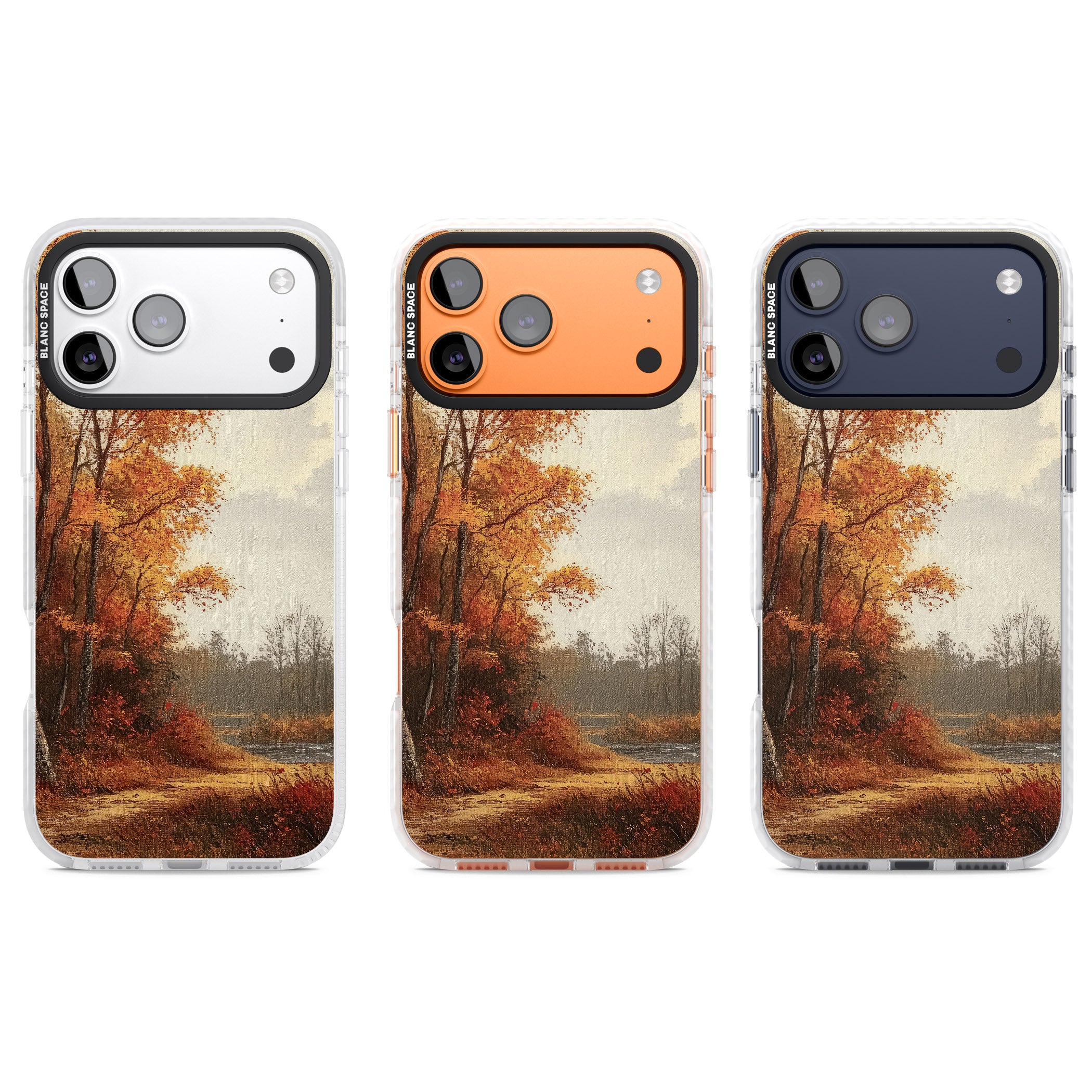 Vintage Autumn Oil Painting iPhone 17 Pro Impact Clear Phone Case APT Impact Protection
