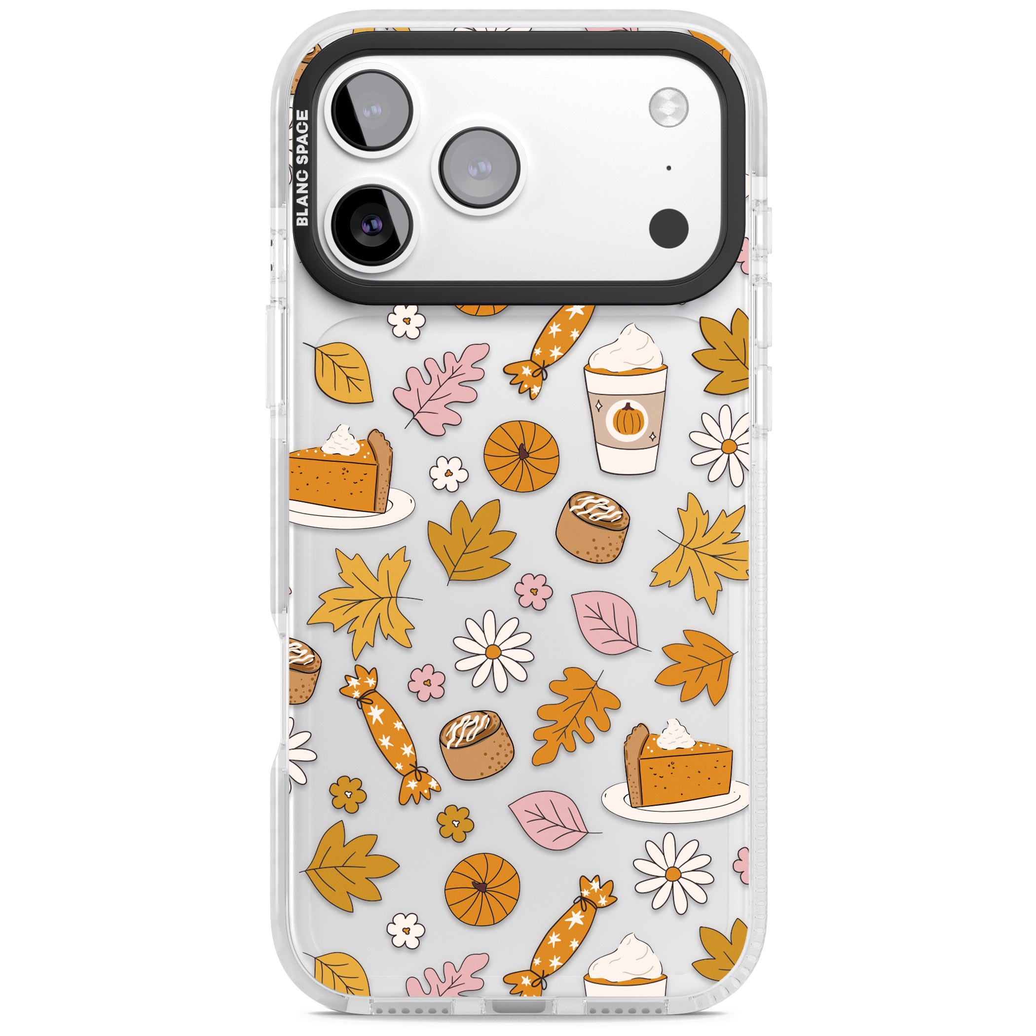 Pumpkin Spice iPhone 17 Pro Impact Clear Phone Case