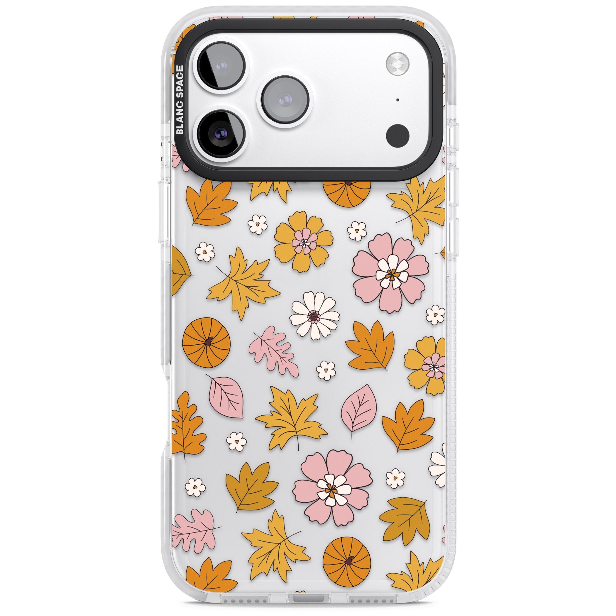Autumn Leaves And Flowers iPhone 17 Pro Max Impact Clear Phone Case