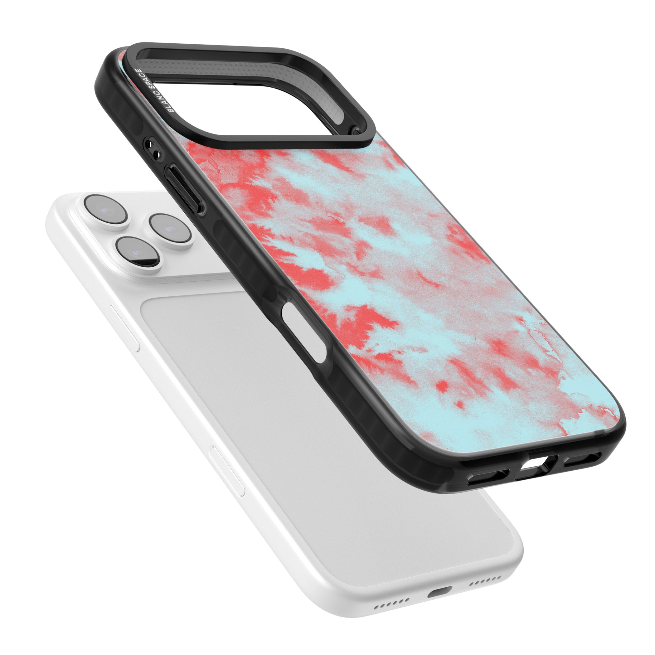 Red & Blue Acid Cloud iPhone 17 Pro Max Impact Black Phone Case Colours