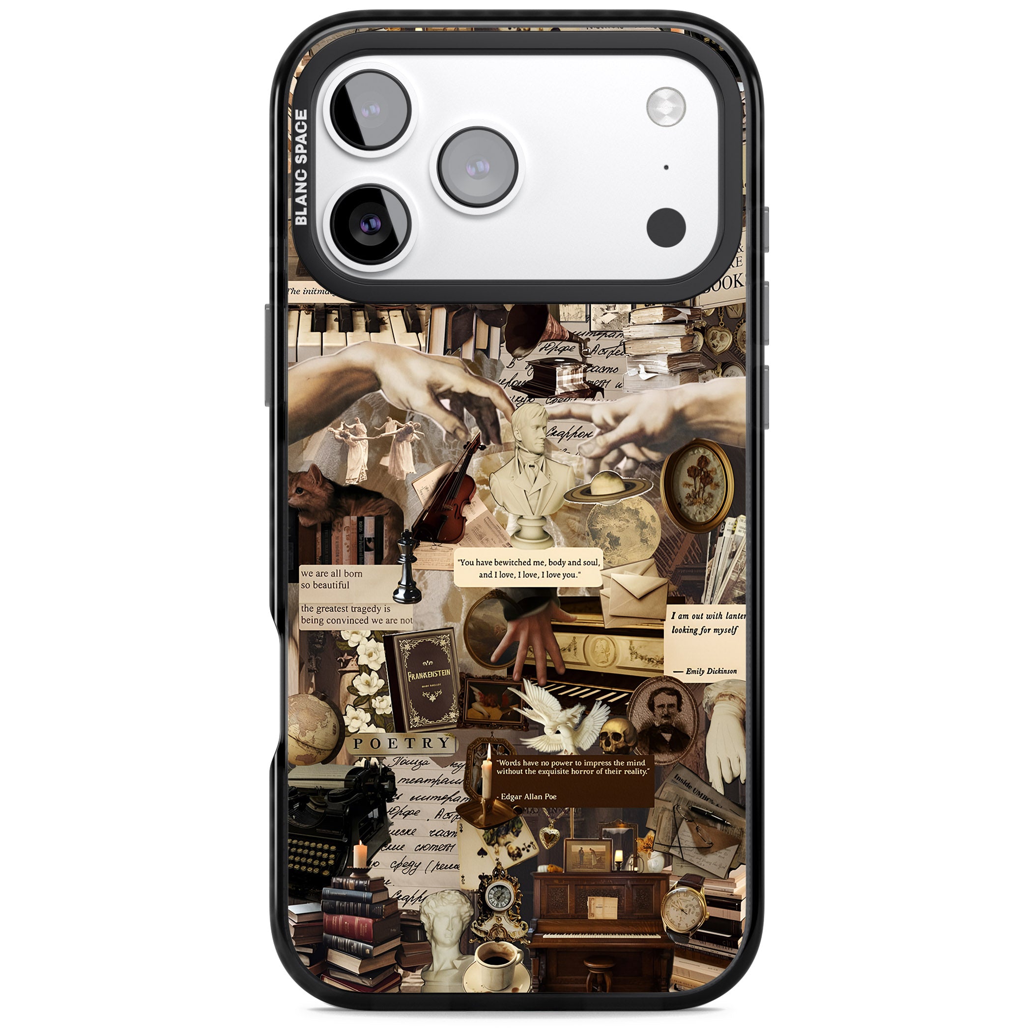 Antique Collage iPhone 17 Pro Max Impact Black Phone Case
