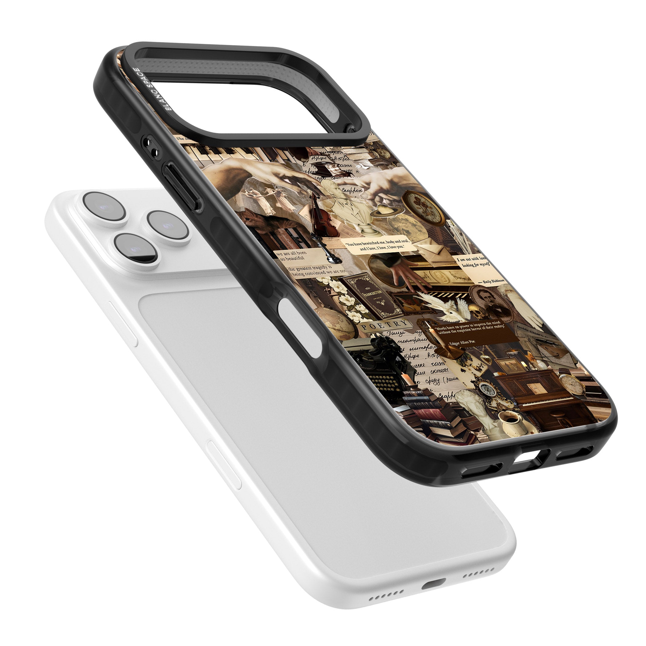 Antique Collage iPhone 17 Pro Impact Black Phone Case Colours