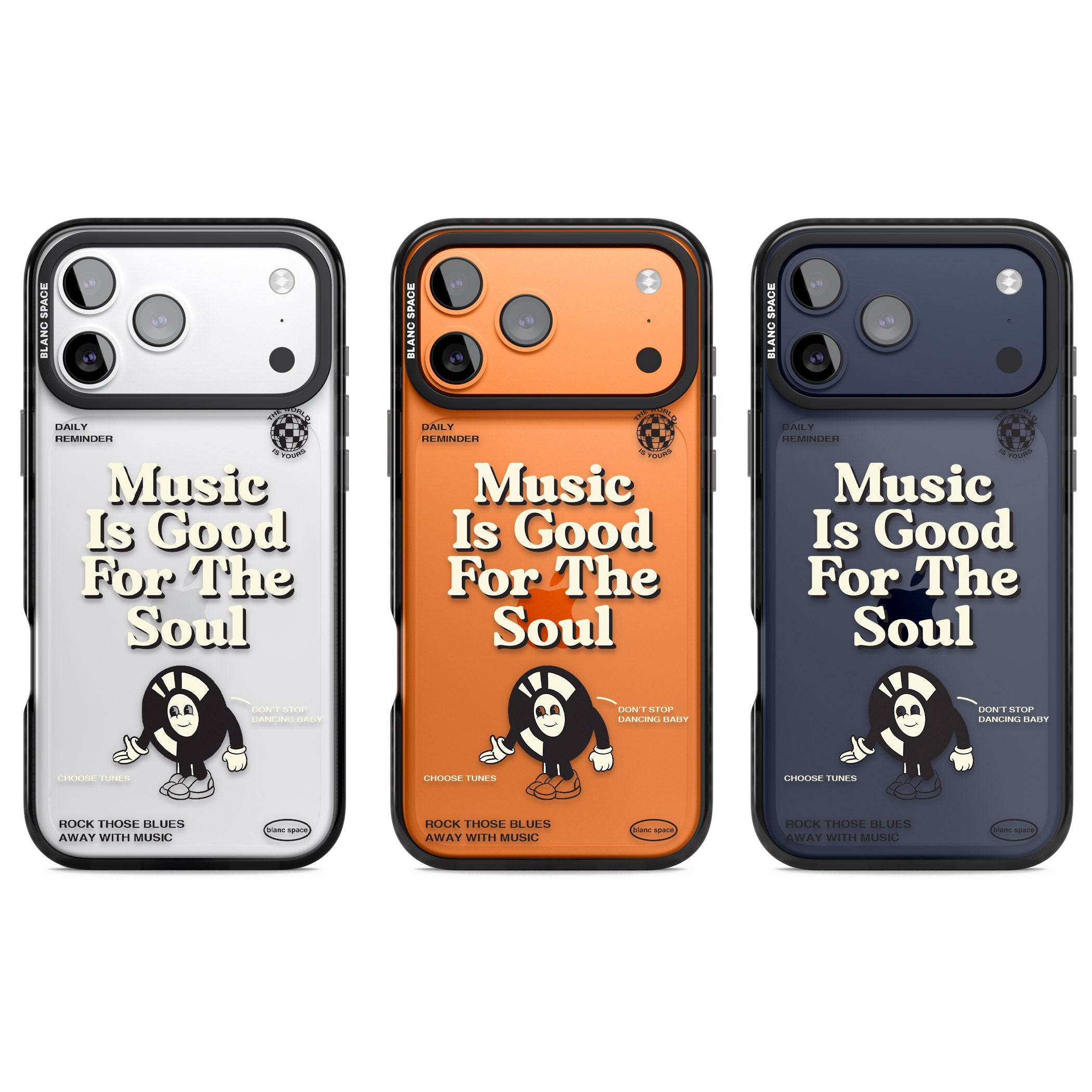Music Is Good For The Soul iPhone 17 Pro Impact Black Phone Case APT Impact Protection