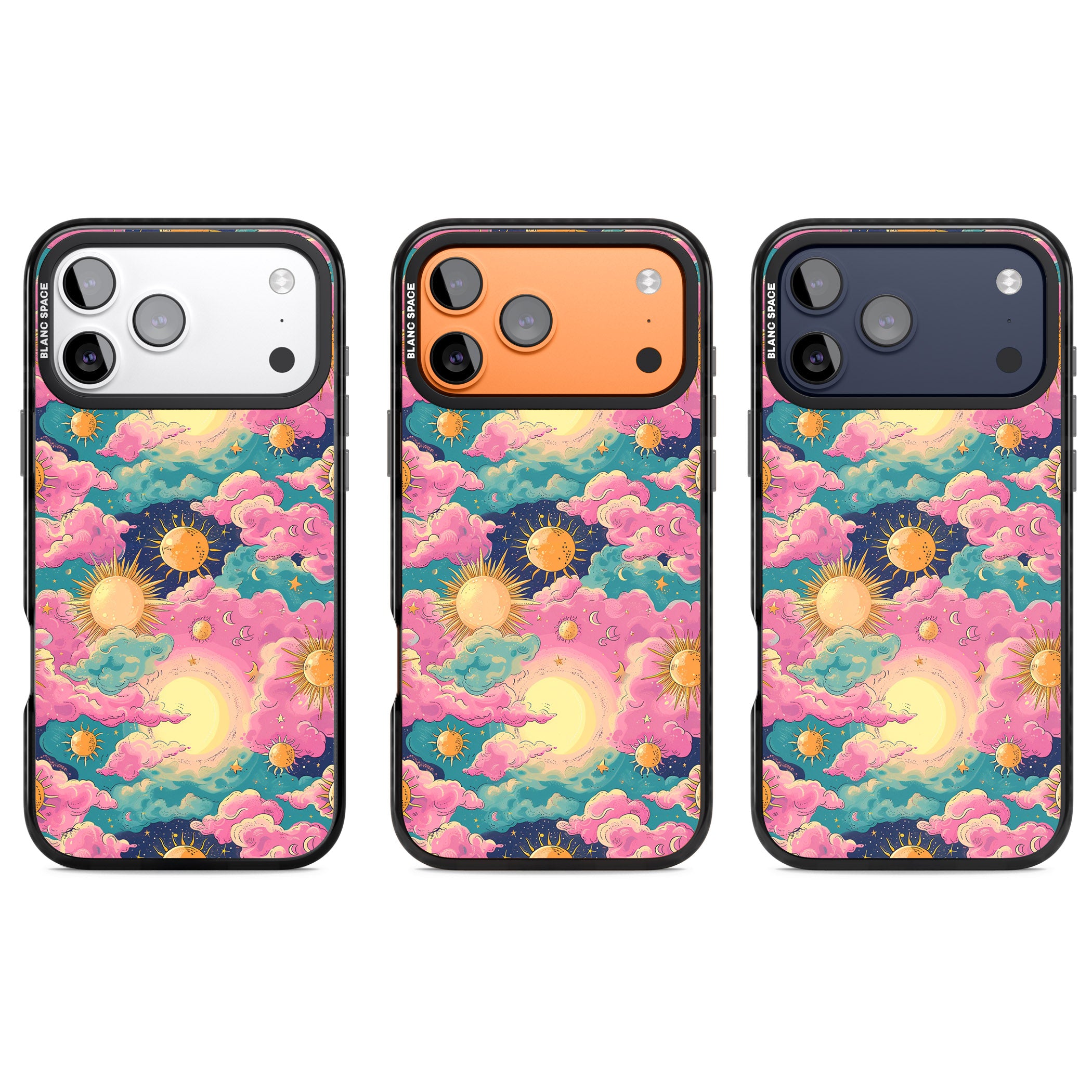 Starlight Clouds iPhone 17 Pro Impact Black Phone Case APT Impact Protection