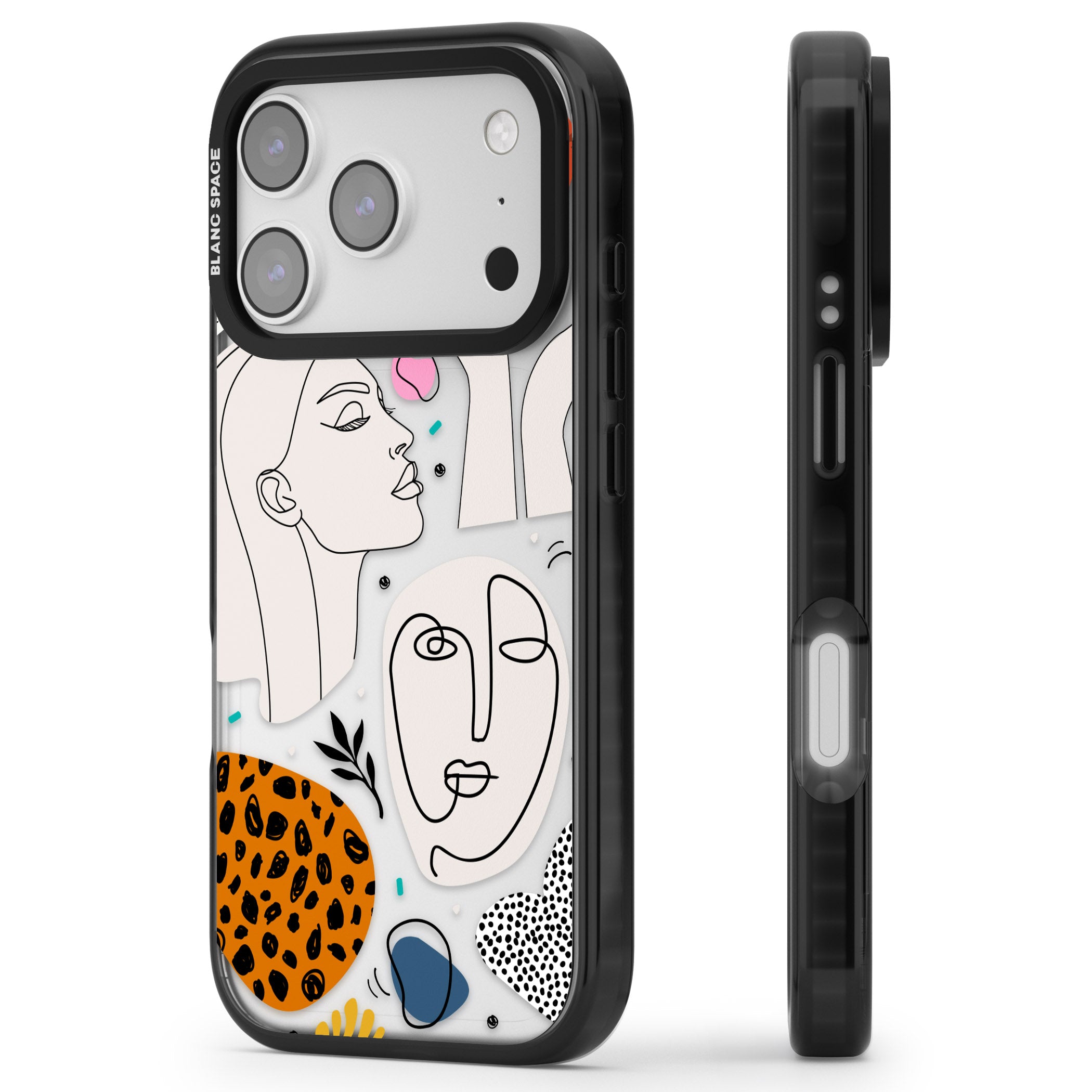 Artistic Expression Scrapbook iPhone 17 Pro Max Impact Black Phone Case Side Profile