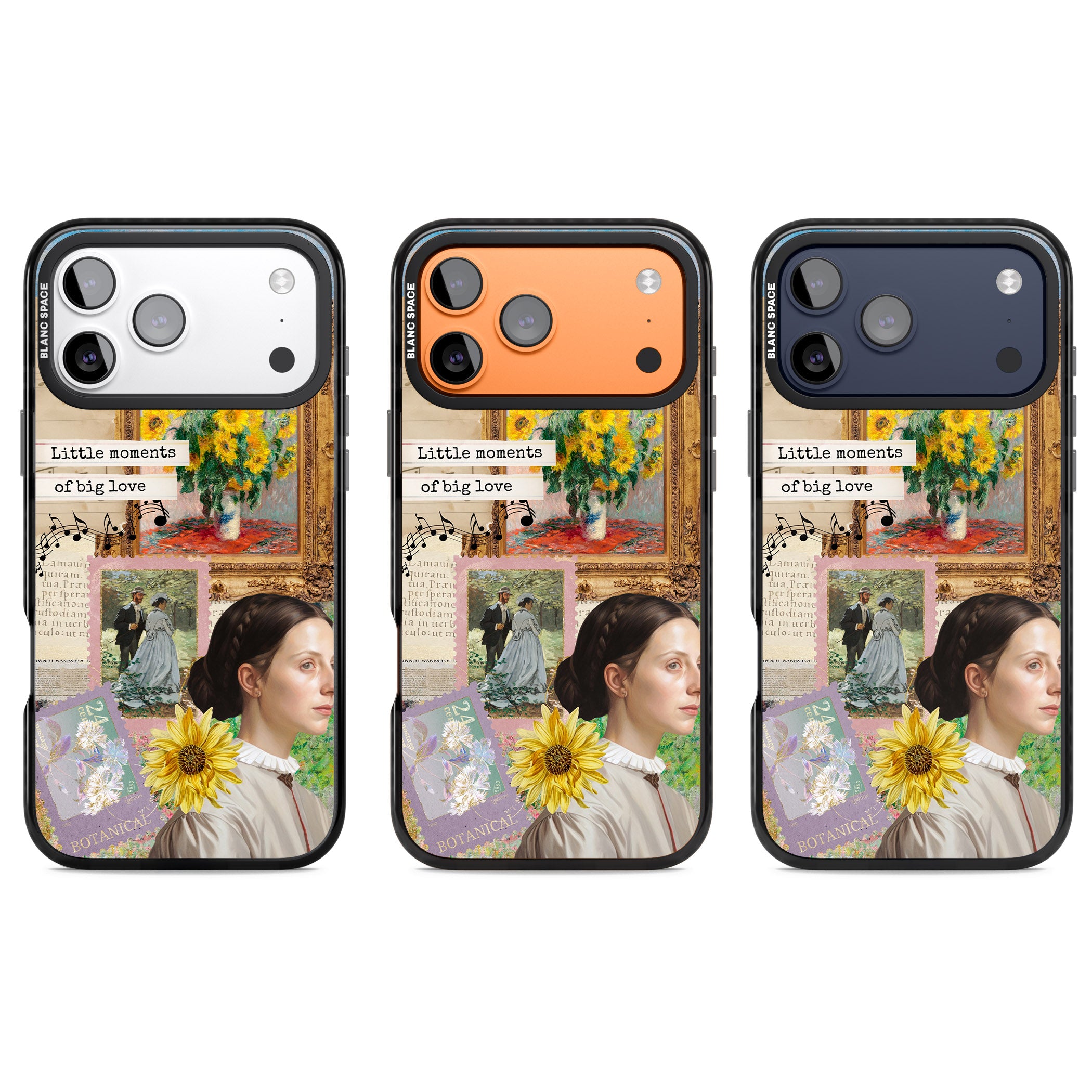 Monet 'Little Moments' Collage iPhone 17 Pro Impact Black Phone Case APT Impact Protection