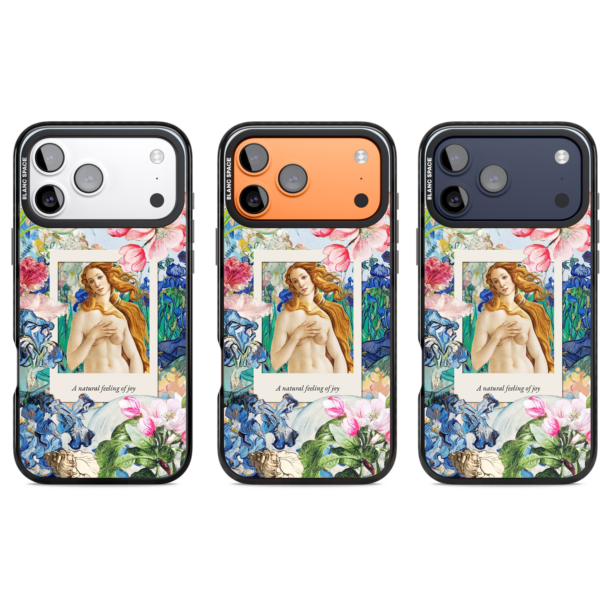 Botticelli Venus iPhone 17 Pro Impact Black Phone Case APT Impact Protection