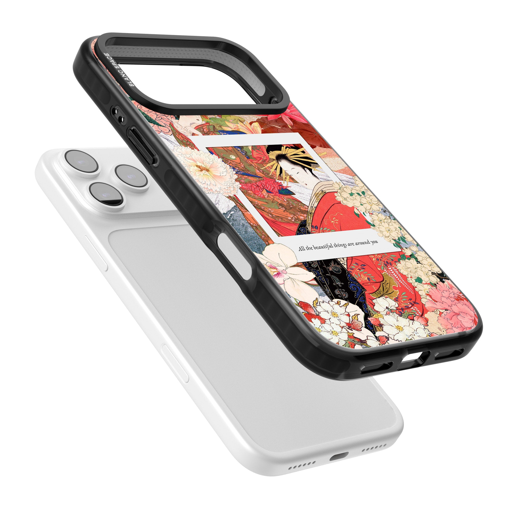 Woodblock Geisha iPhone 17 Pro Impact Black Phone Case Colours