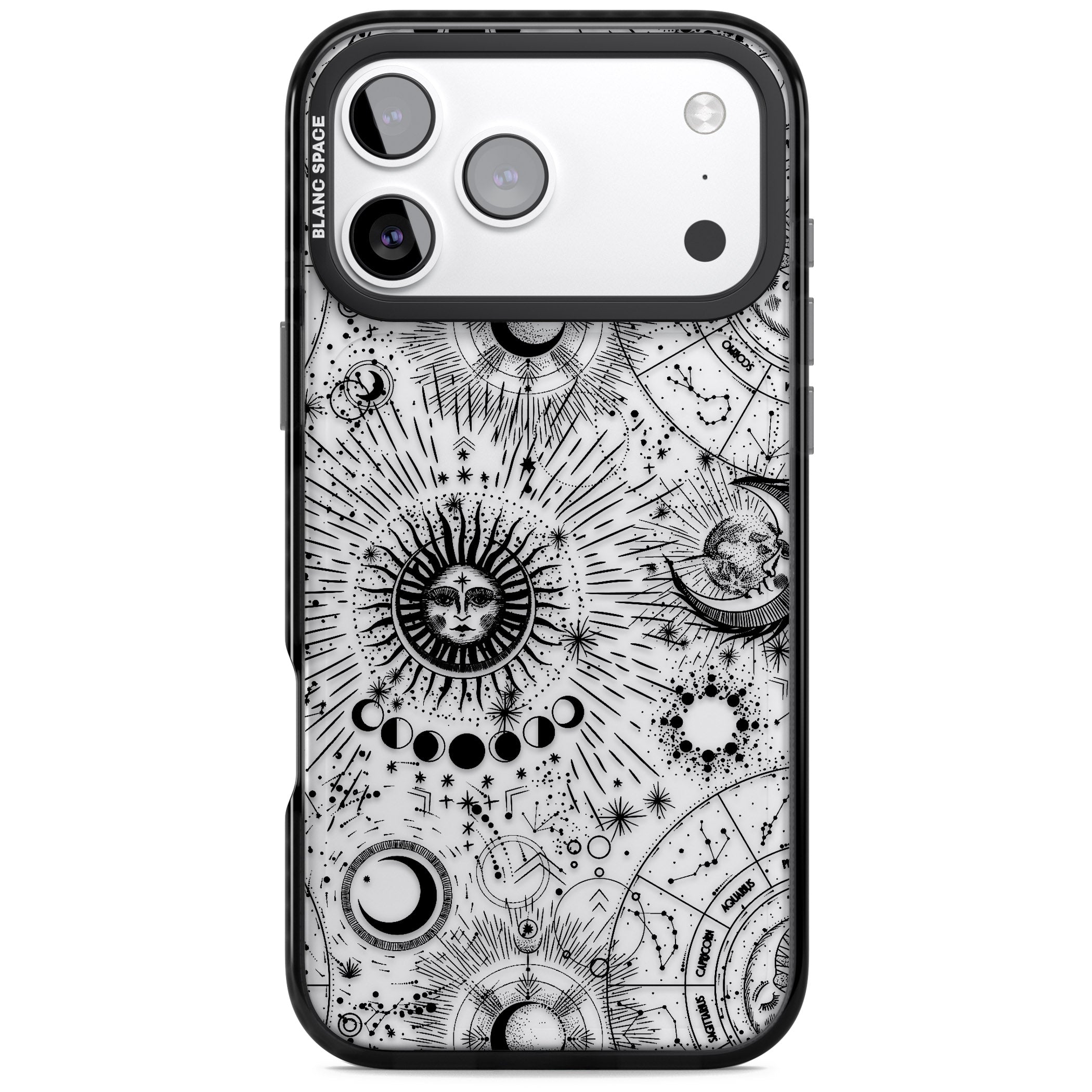 Suns & Zodiac Solar Chart iPhone 17 Pro Max Impact Black Phone Case