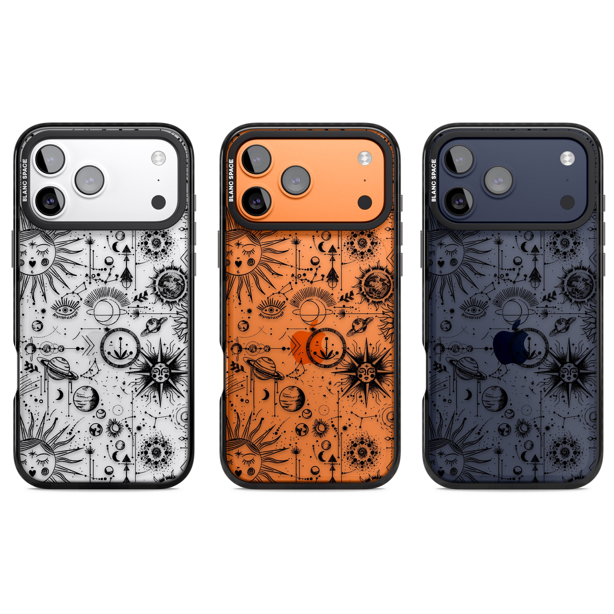 Cosmic Zodiac iPhone 17 Pro Impact Black Phone Case APT Impact Protection