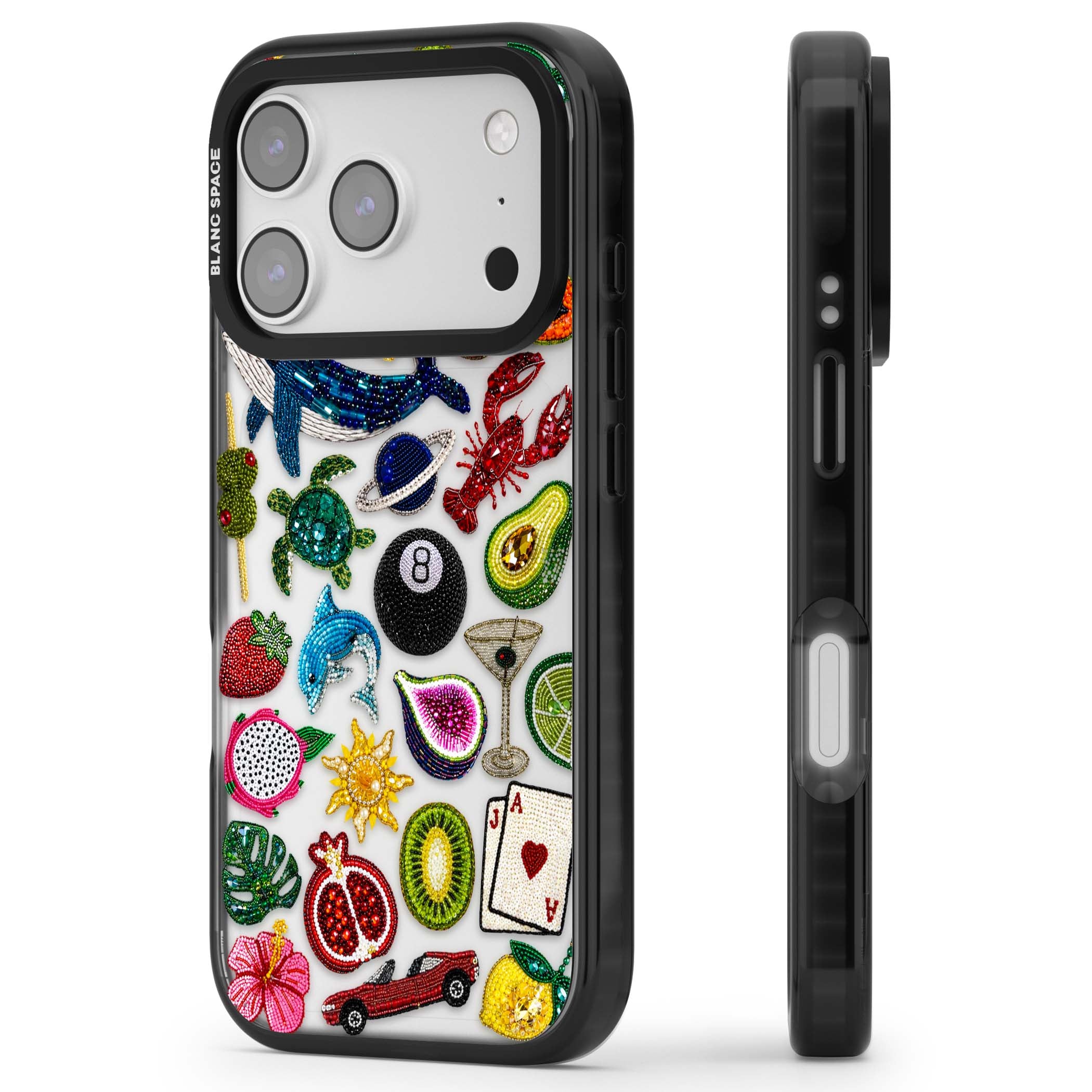 Beaded Mix cute iPhone case | Clear Impact case for iPhone 17 Pro, iPhone 17 Pro Max