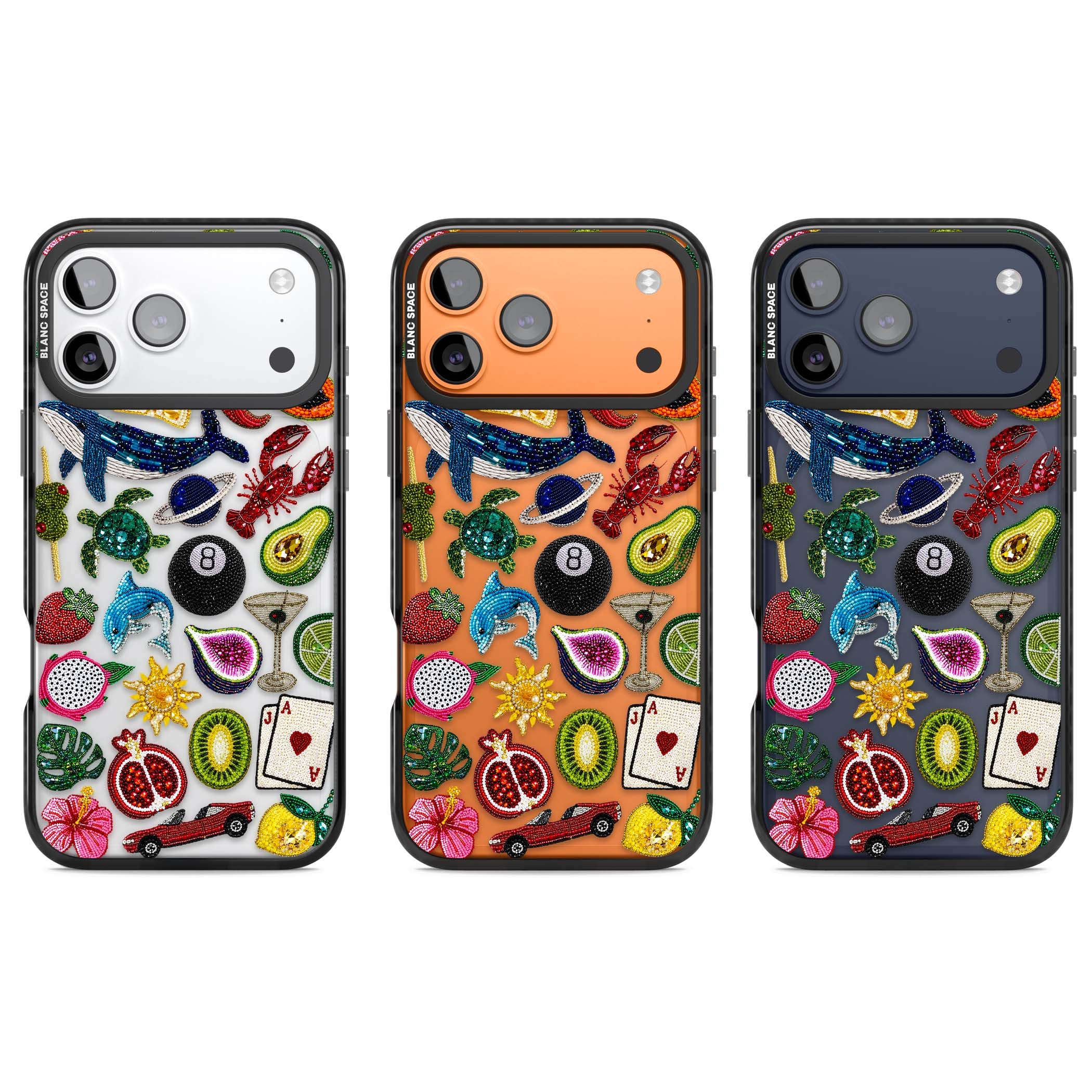 Beaded Mix cute iPhone case | Clear Impact case for iPhone 17 Pro, iPhone 17 Pro Max