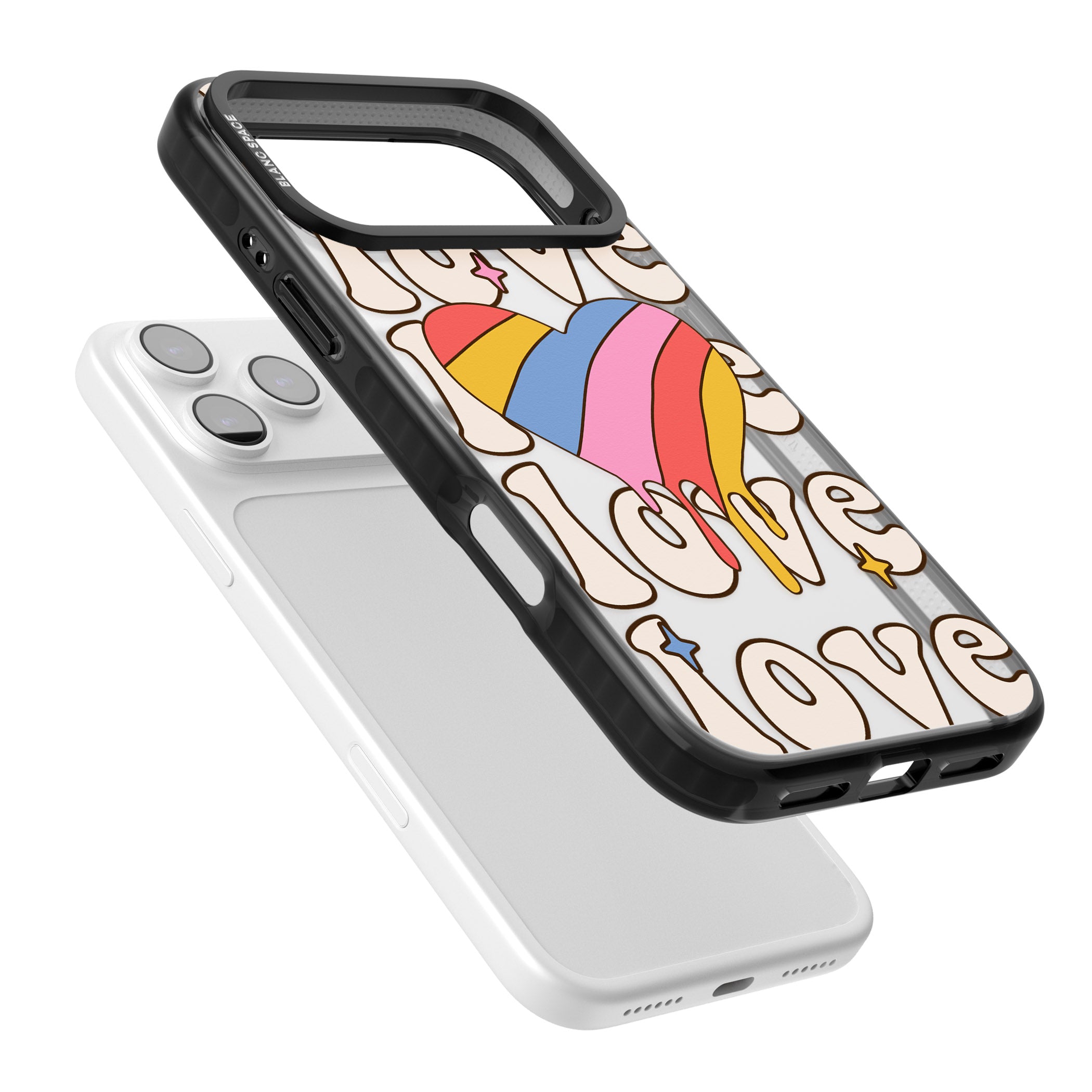 Groovy Love iPhone 17 Pro Max Impact Black Phone Case Colours